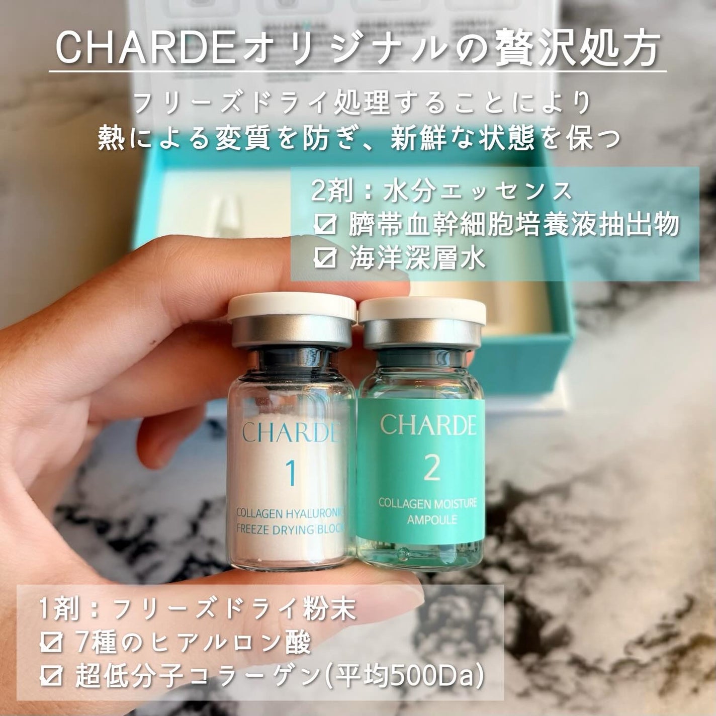 クラウドアンプル 1week キット/CHARDE/美容液を使ったクチコミ(2枚目)