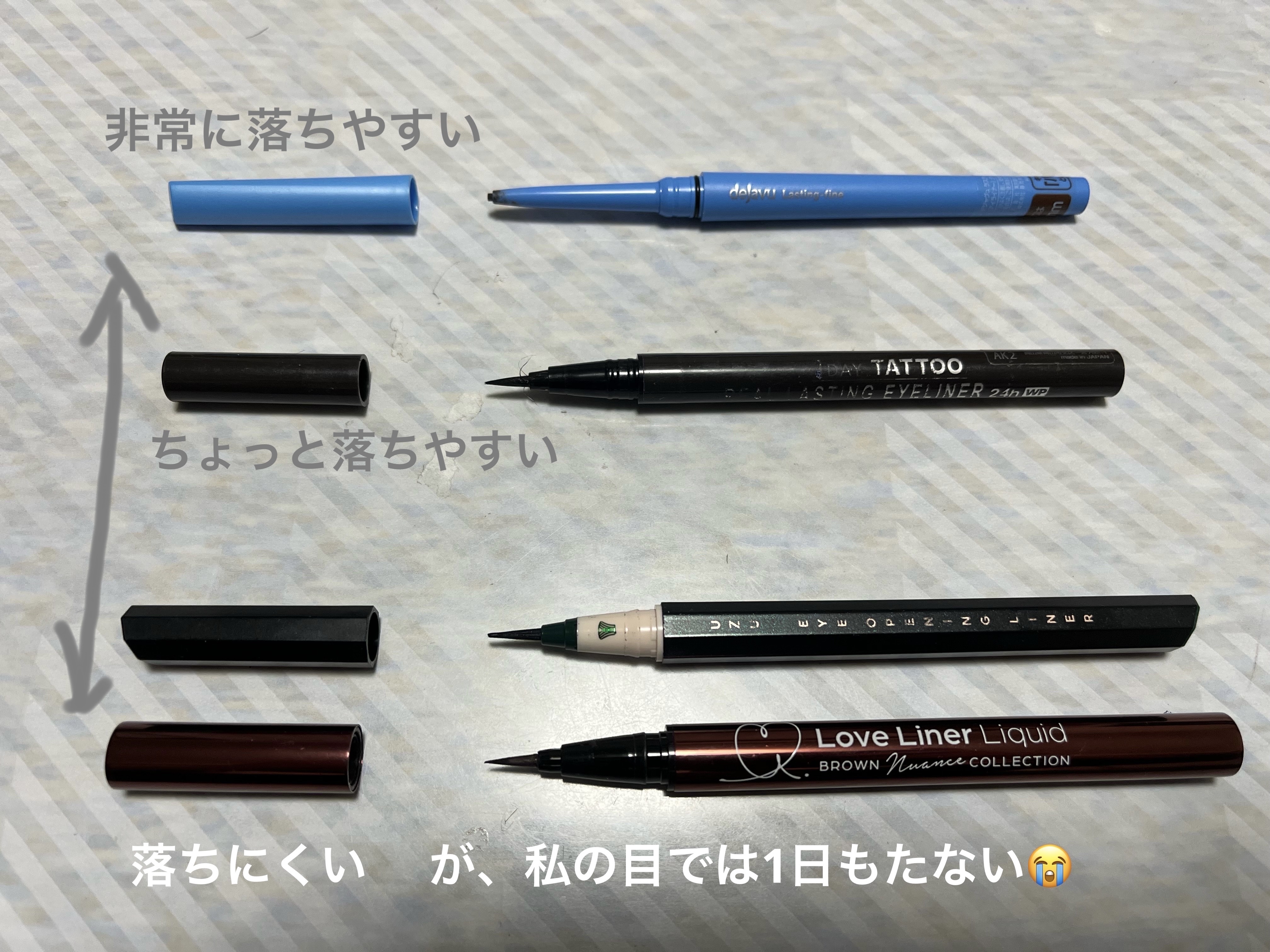 リアルラスティングアイライナー24hWP/K-パレット/リキッドアイライナーを使ったクチコミ（1枚目）