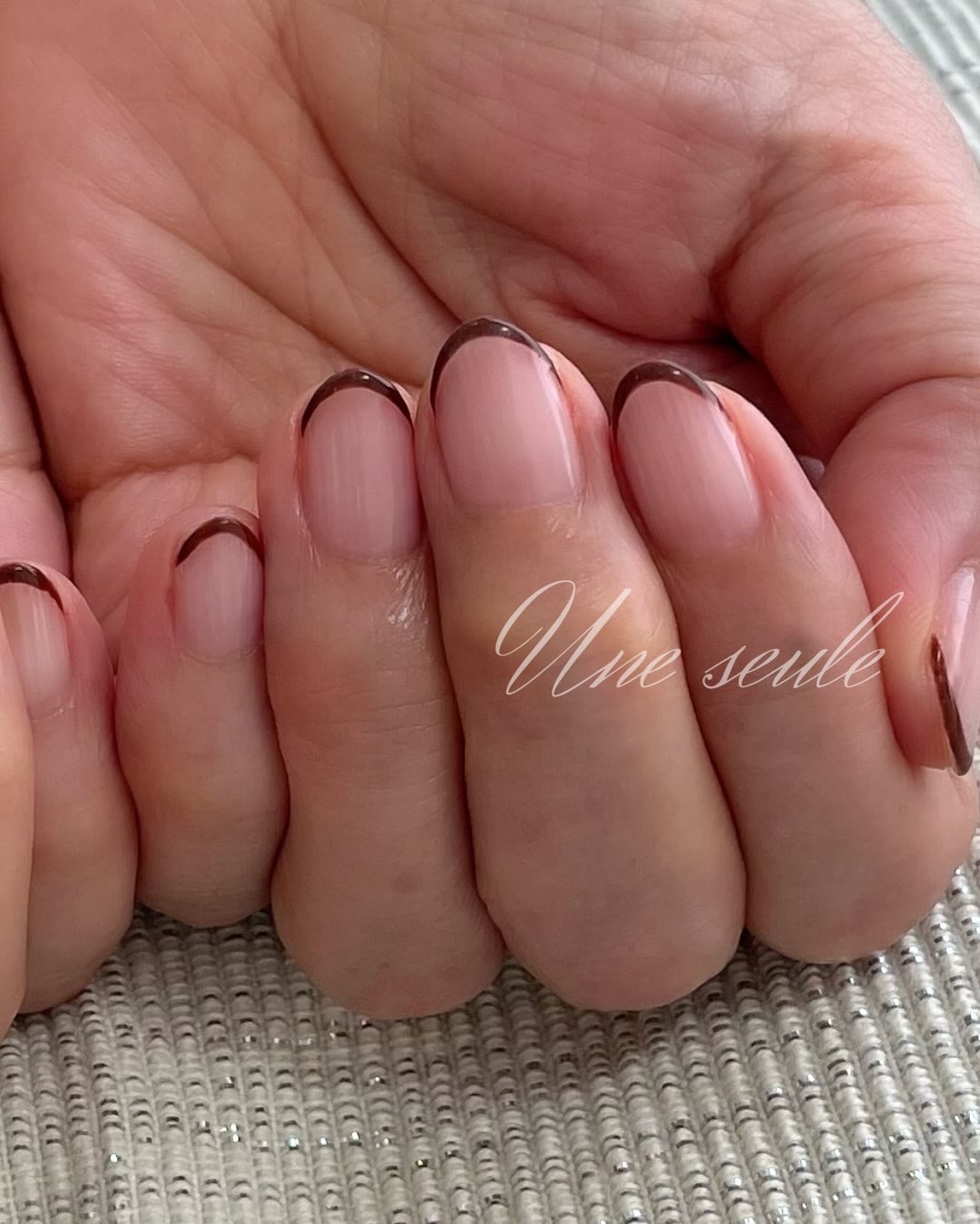 #成城ネイル,#美爪ネイル,#大人ネイル,#冬ネイル,#チョコレートブラウンネイル,#細フレンチネイル,#大人ネイル,#上品ネイル,#オフィスネイルのネイルデザイン