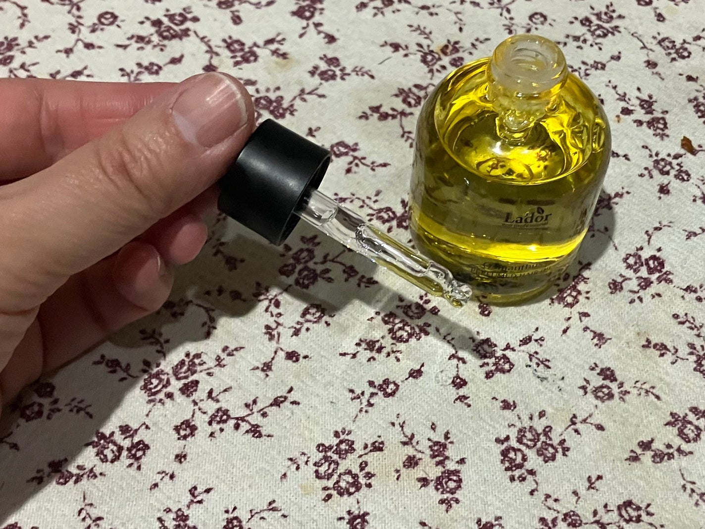 パフュームヘアオイル オスマンサス/La'dor/ヘアオイルを使ったクチコミ(3枚目)