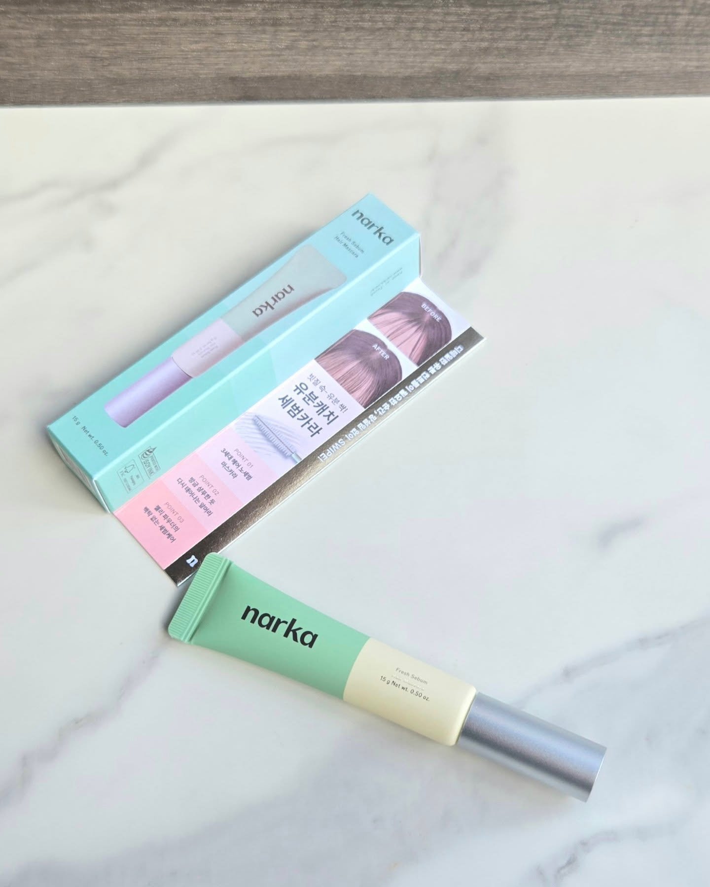 フレッシュセバムヘアマスカラ/narka/その他スタイリングを使ったクチコミ（1枚目）