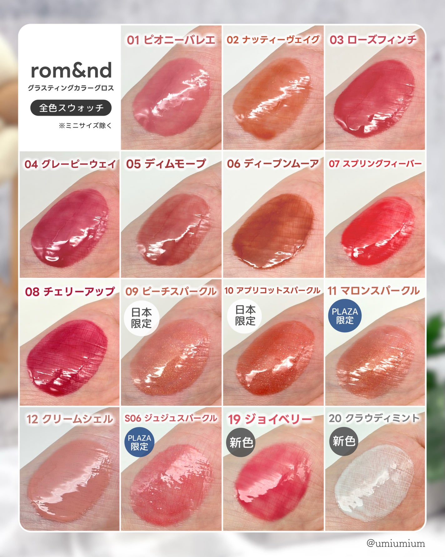 グラスティングカラーグロス/rom&nd/リップグロスを使ったクチコミ(5枚目)