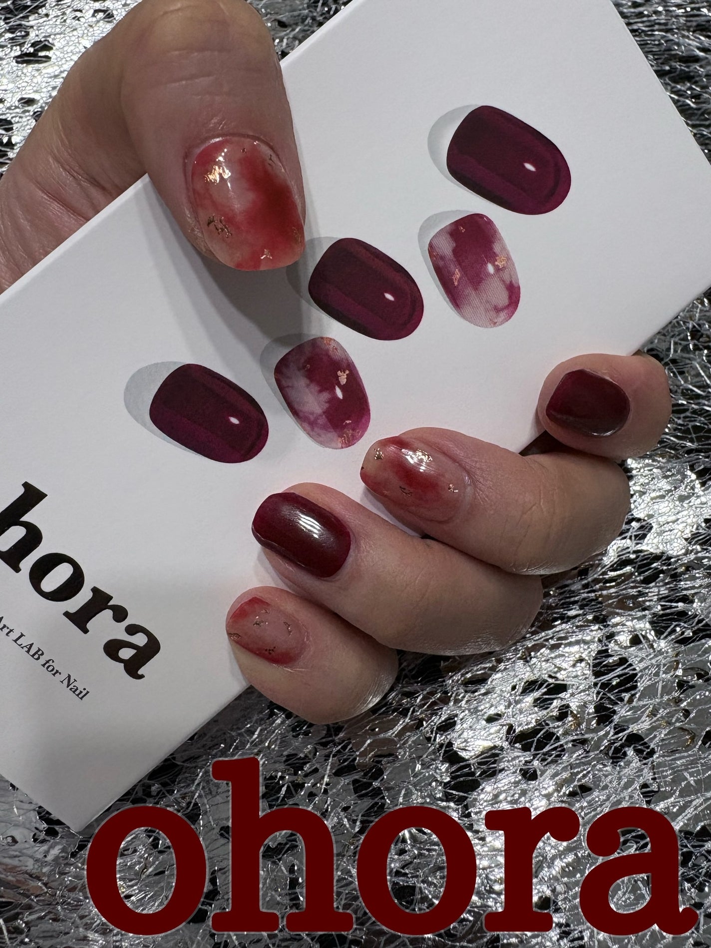 セミキュアジェルネイル(ハンド)/ohora/ネイルシールを使ったクチコミ(1枚目)