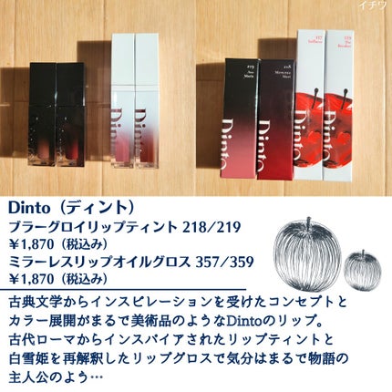 ミラーレスリップオイルグロス/Dinto/リップグロスを使ったクチコミ(2枚目)