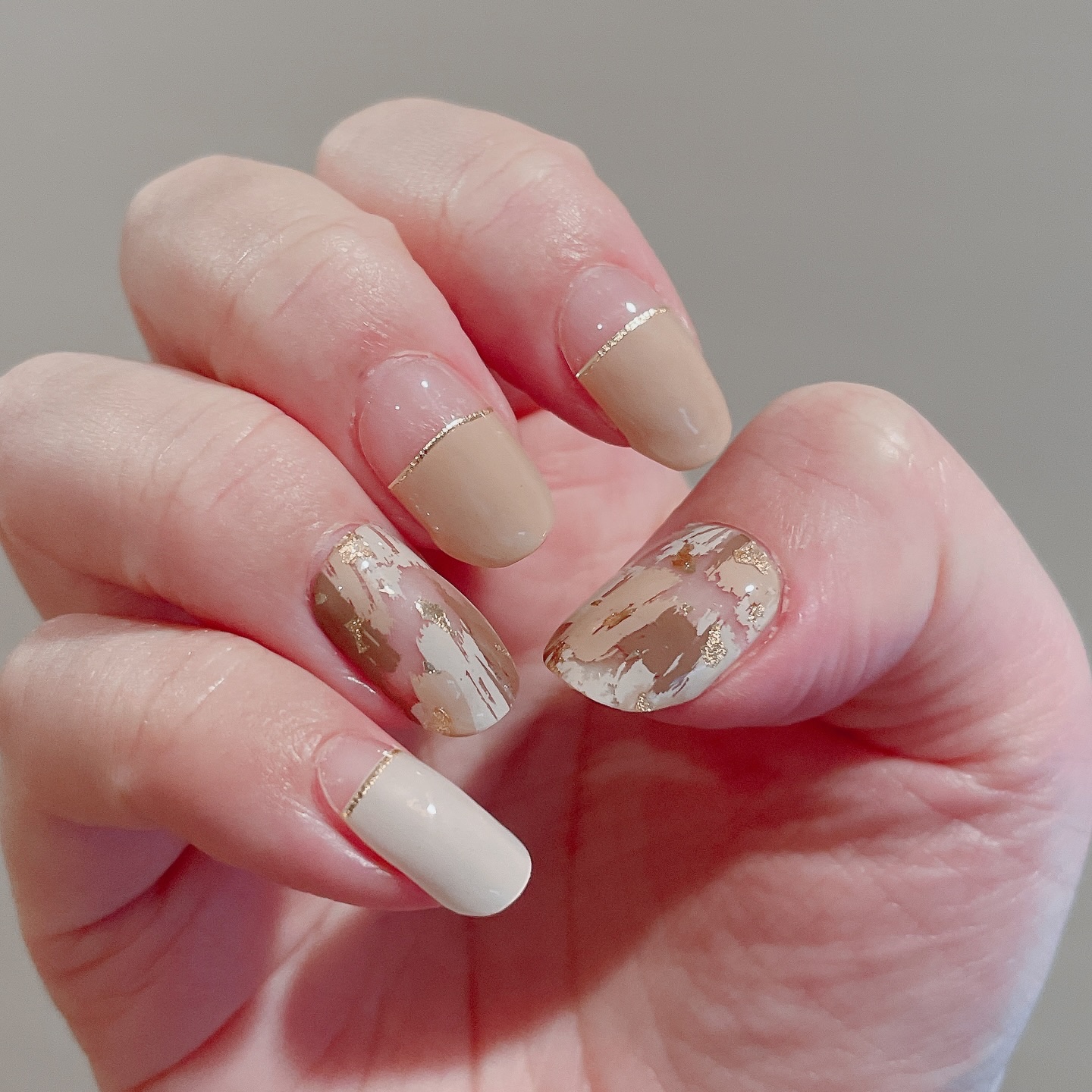 セミキュアジェルネイル（ハンド）/ohora/ネイルシールを使ったクチコミ（3枚目）