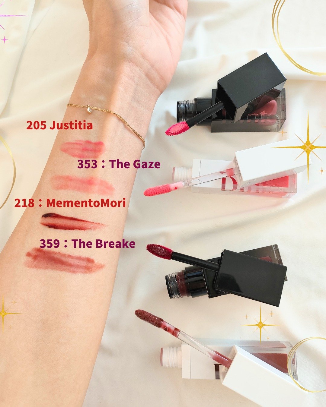 ミラーレスリップオイルグロス 359 The Breaker/Dinto/リップグロスを使ったクチコミ（3枚目）