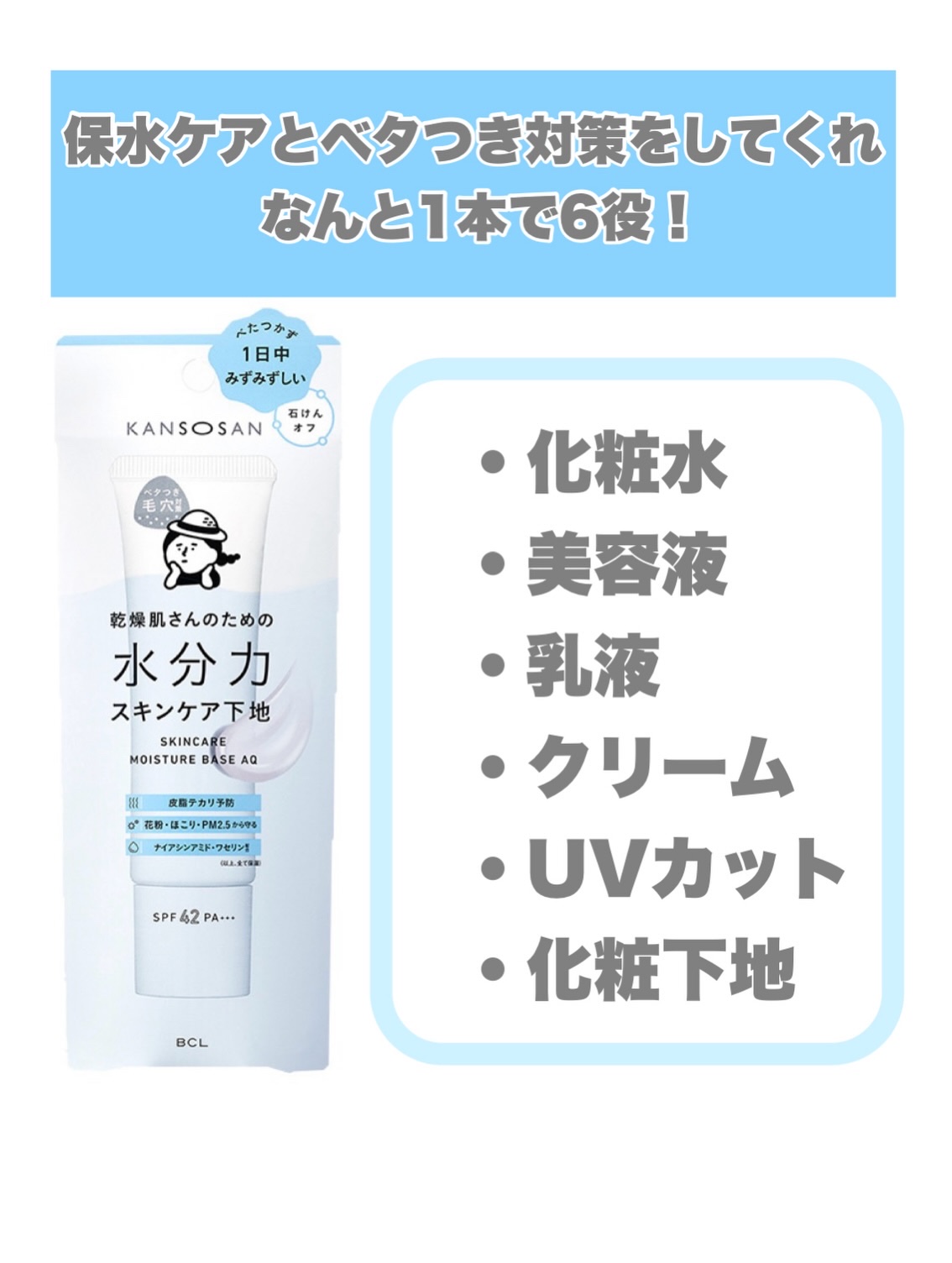 水分力スキンケア下地/乾燥さん/化粧下地を使ったクチコミ（2枚目）