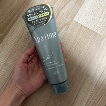 スパタイム クリームシャンプー (ディープクレンジング)/Spa time/市販シャンプーを使ったクチコミ(1枚目)