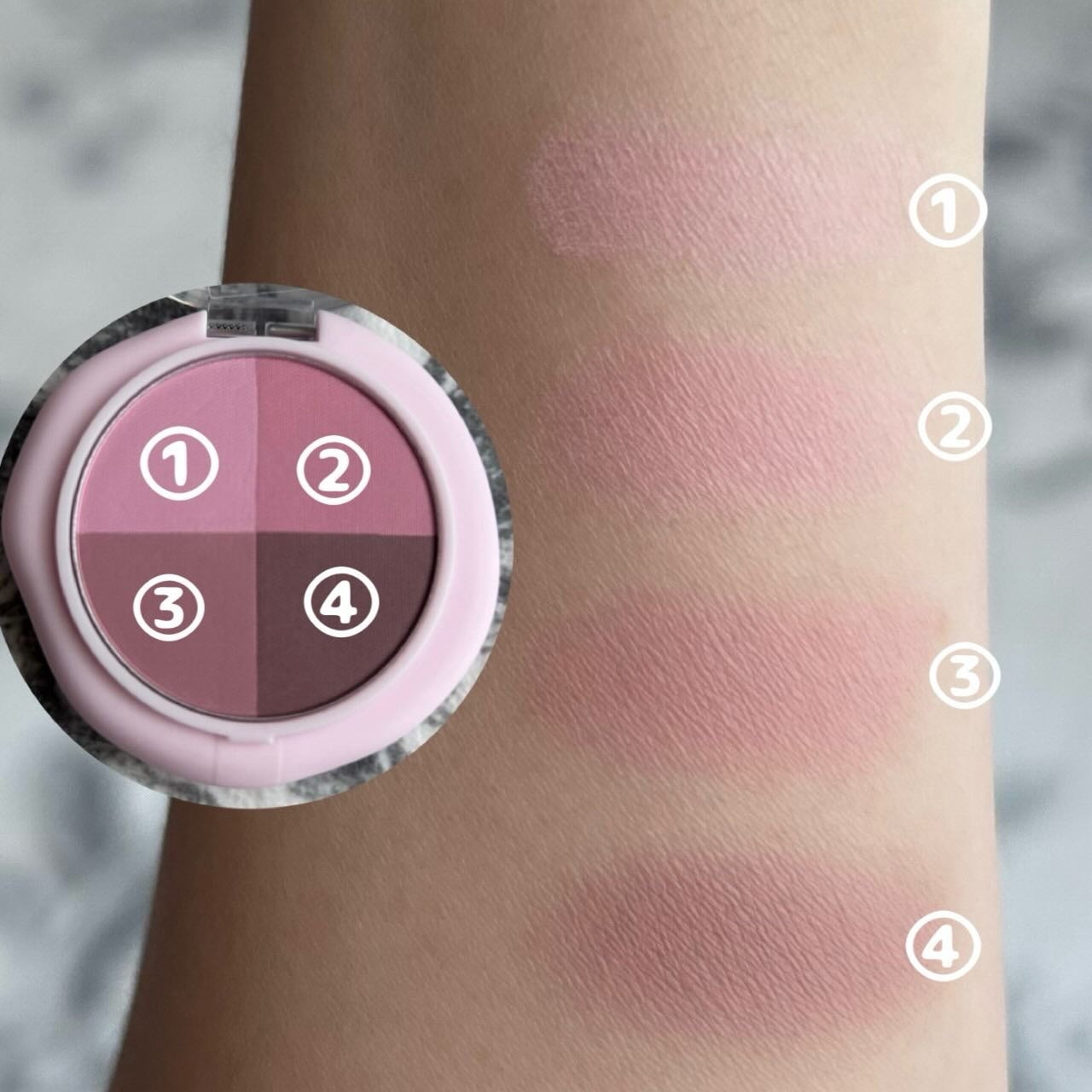 マルチクアッドシャドウ/dasique/パウダーアイシャドウを使ったクチコミ(5枚目)