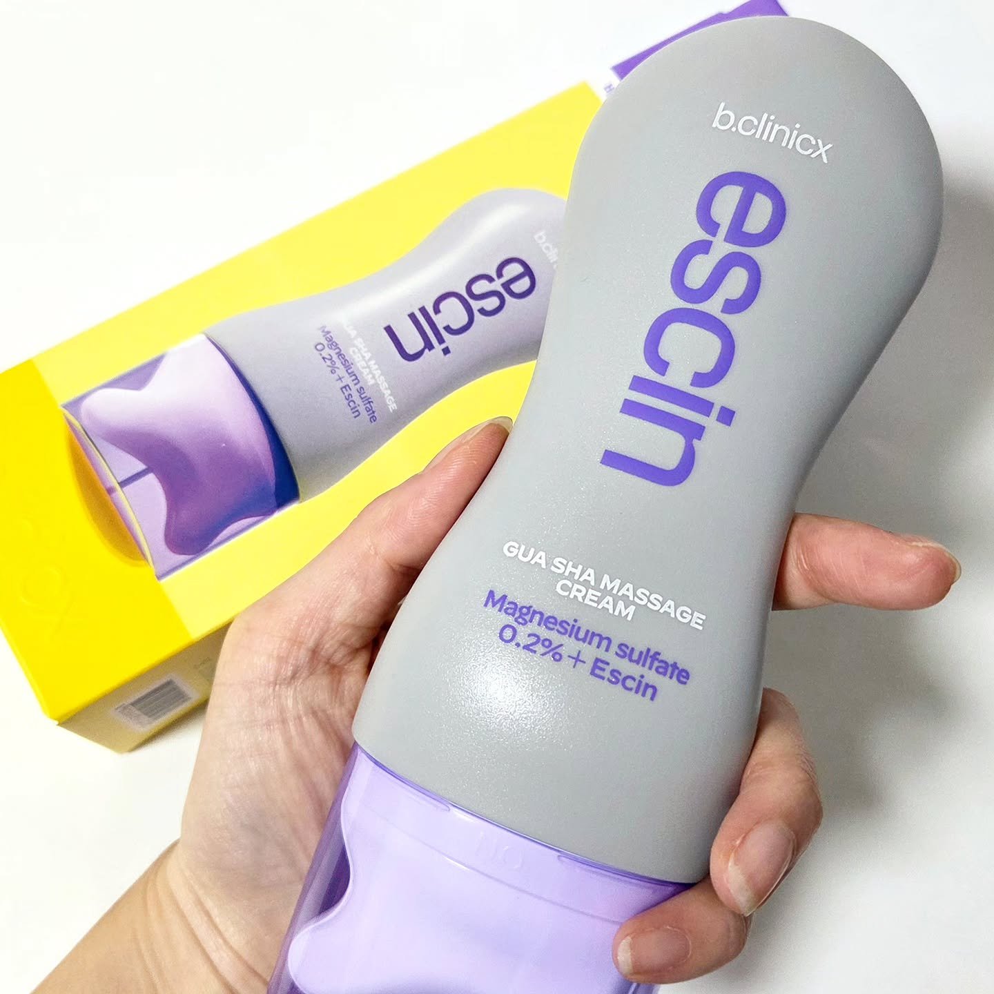 b.clinicx マグネシウムプラスエスシン ボディー かっさ マッサージ クリームのクチコミ「💜マグネシウム+エスシンボディカッサマッサージクリーム
　
　
♡┈┈┈┈┈┈┈┈┈┈┈┈┈┈.....」（2枚目）