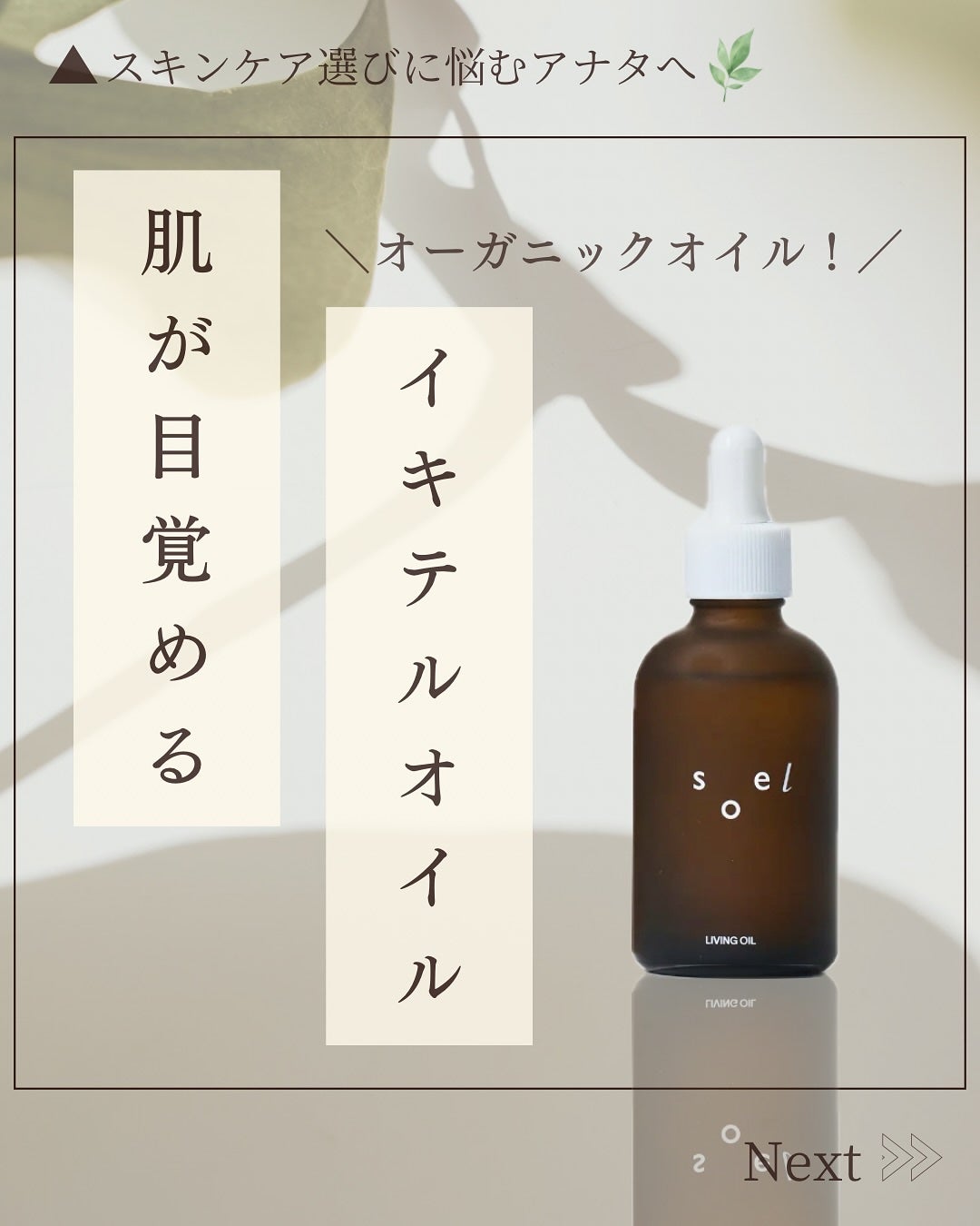 LIVING-OIL オーガニックセサミオイル/soel/フェイスオイルを使ったクチコミ(1枚目)