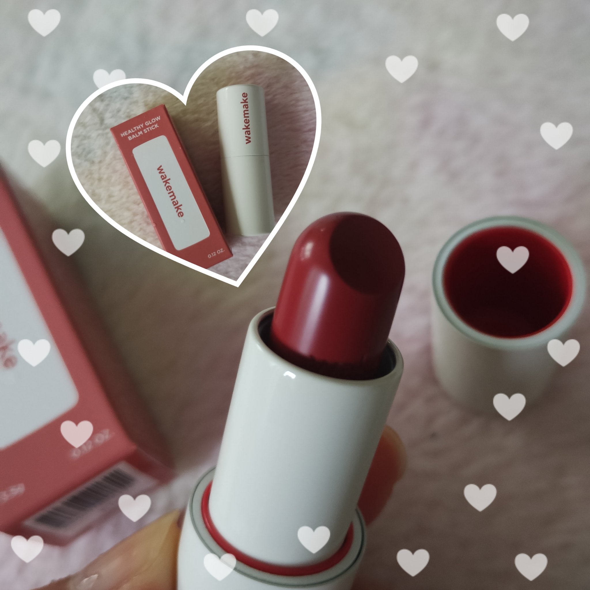 ヘルシーグロウバームスティック/wakemake/口紅を使ったクチコミ（1枚目）