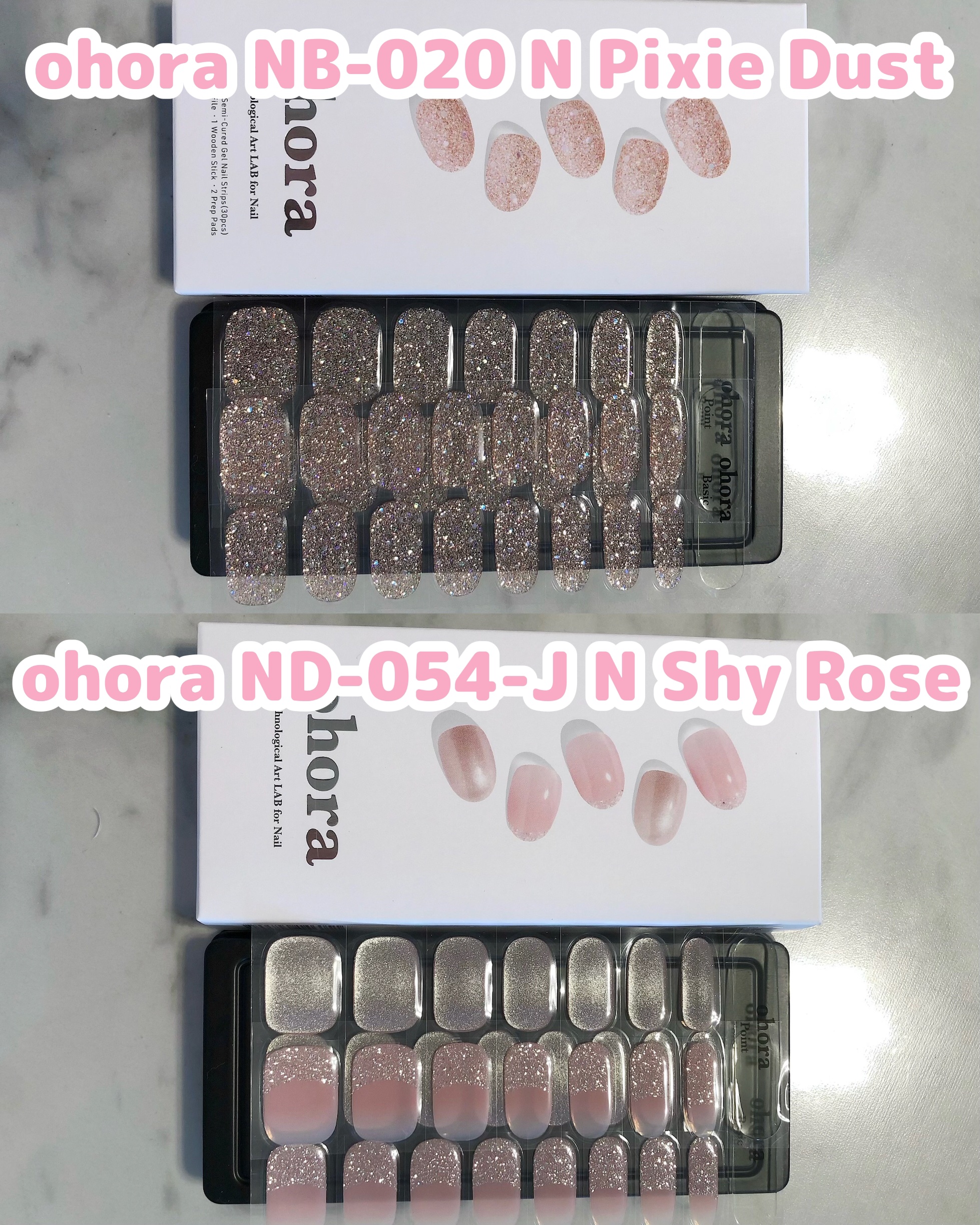 セミキュアジェルネイル（ハンド） ND-054-J N Shy Rose/ohora/ネイルシールを使ったクチコミ（3枚目）