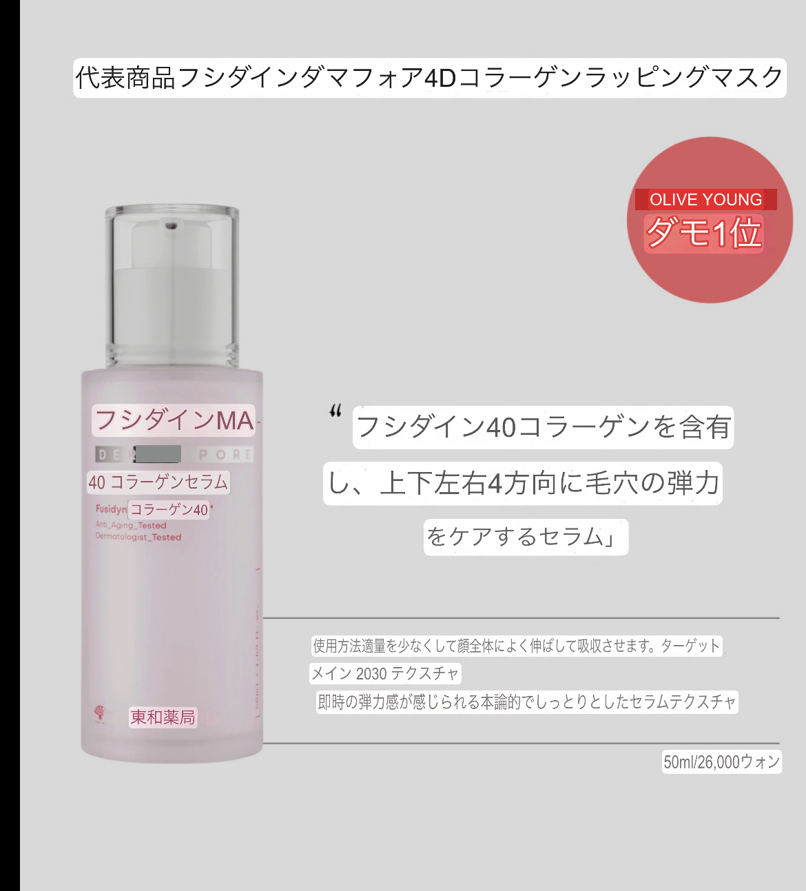 ダーマポア4Dコラーゲンセラム/フシダイン/美容液を使ったクチコミ（2枚目）