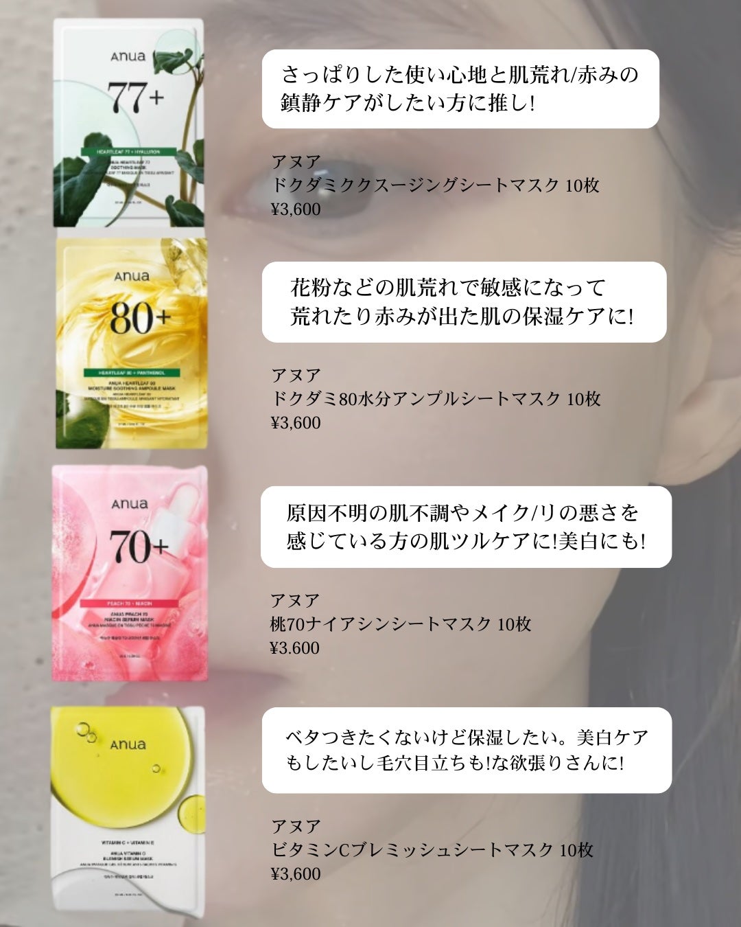 Skin Truth Teller on LIPS 「アヌアのパック、正直どれも“それなりに良い”じゃなくて、肌質で..」(2枚目)