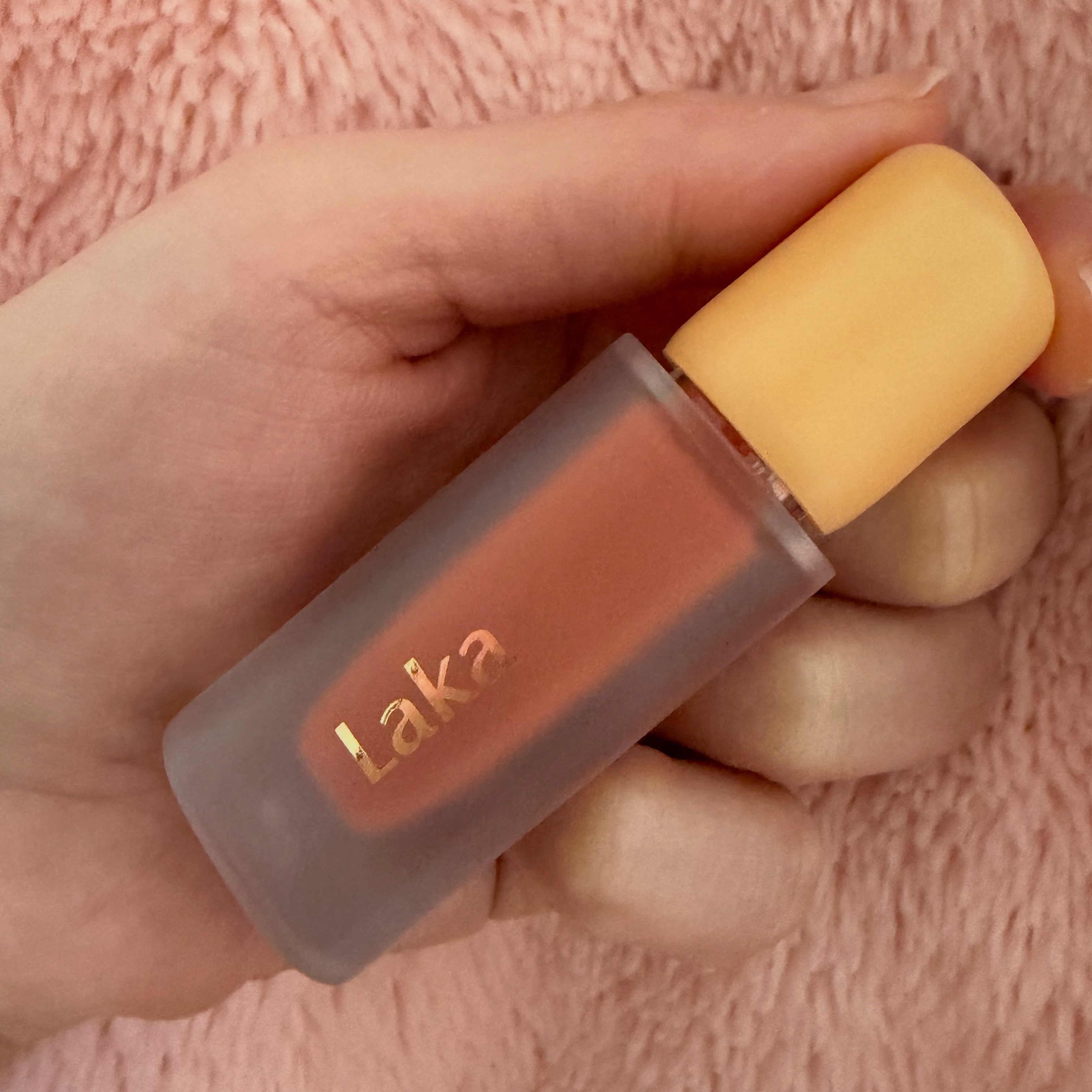 フルーティーグラムティント 125 マンゴー/Laka/リップティントを使ったクチコミ（1枚目）