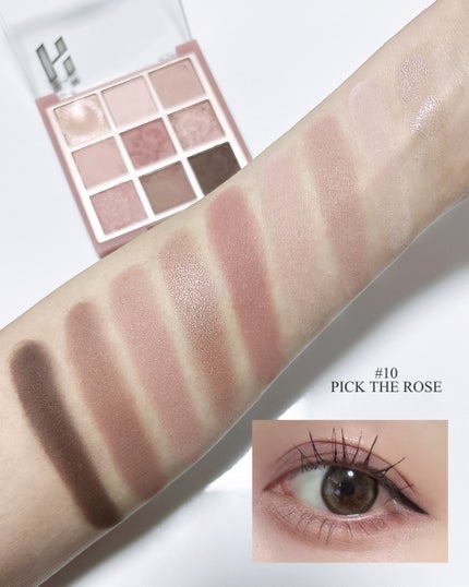 マイフェイブムードアイパレット 9カラー/HOLIKA HOLIKA/アイシャドウパレットを使ったクチコミ(4枚目)