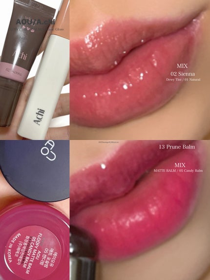 GLOWY TINT BALM/AOU/リップグロスを使ったクチコミ(5枚目)