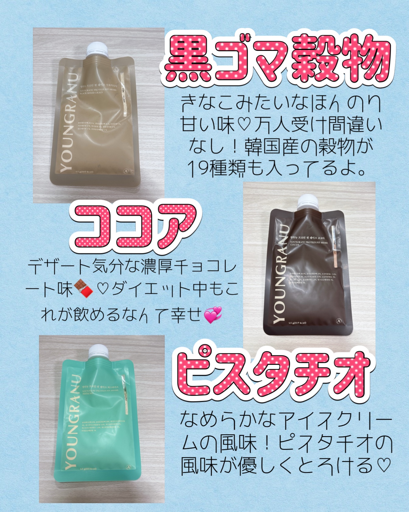 ヨンラニュープロテインフィットシェイク/YOUNGRANU/その他プロテインを使ったクチコミ（2枚目）