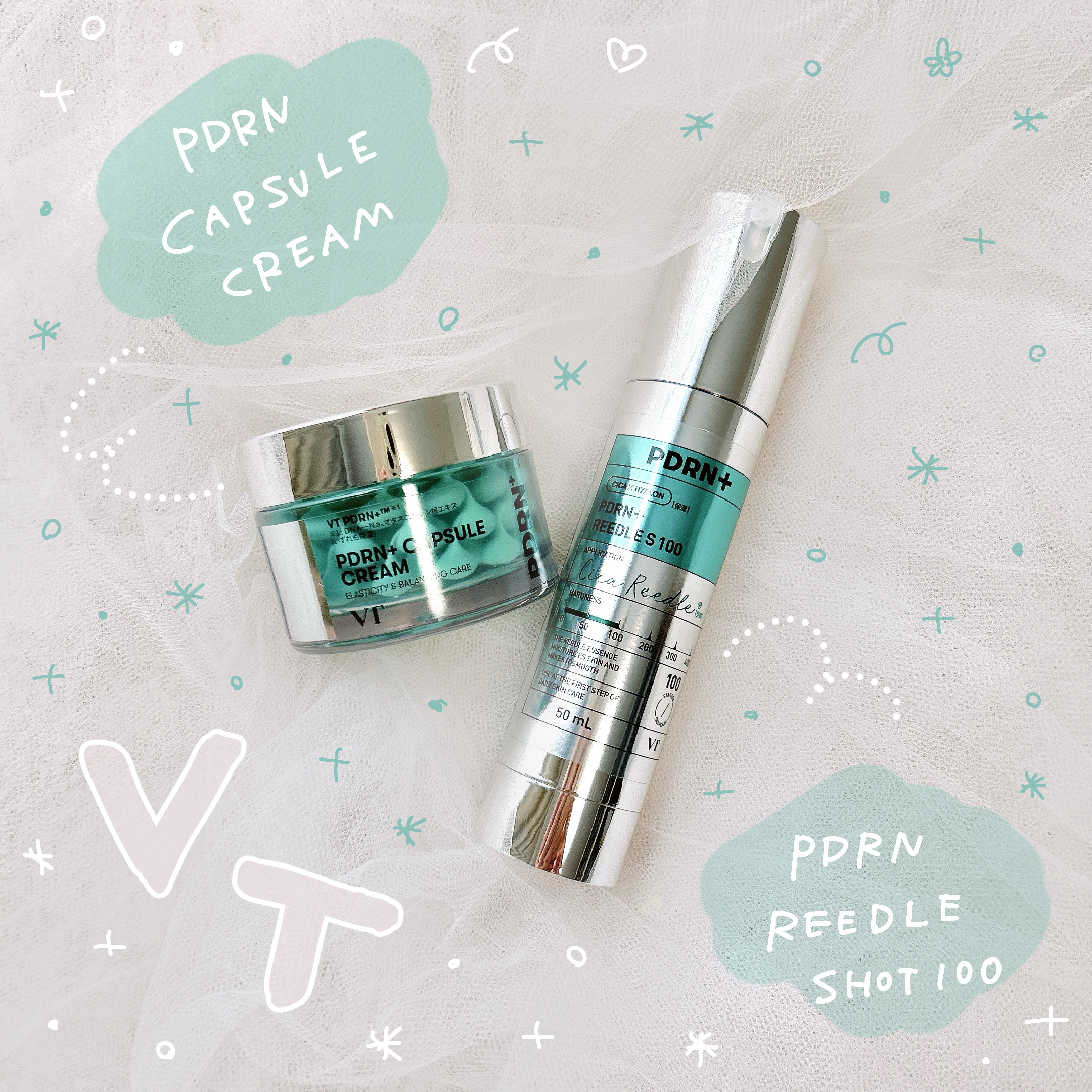 

VT
🫧PDRNカプセルクリーム100
🌿 PDRNリードルショット100

角質層への浸透力を高め、肌にうるおい
とハリをチャージしてくれるアイテム🤍
単品でも優秀ですが、組み合わせることで
よりシナジー効果を発揮します✨

�