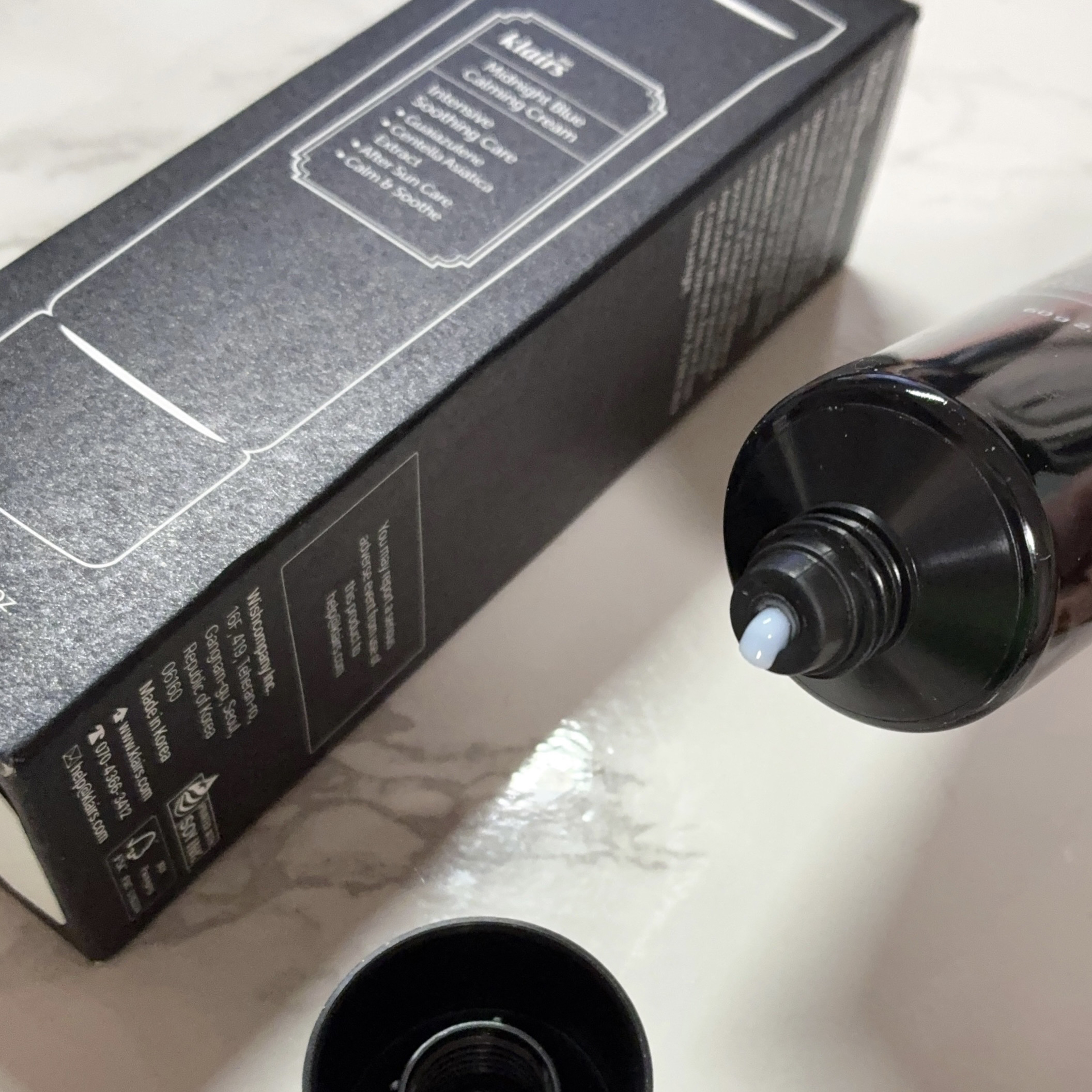 ミッドナイトブルークリアリングウォータークリーム/Klairs/フェイスクリームを使ったクチコミ（3枚目）