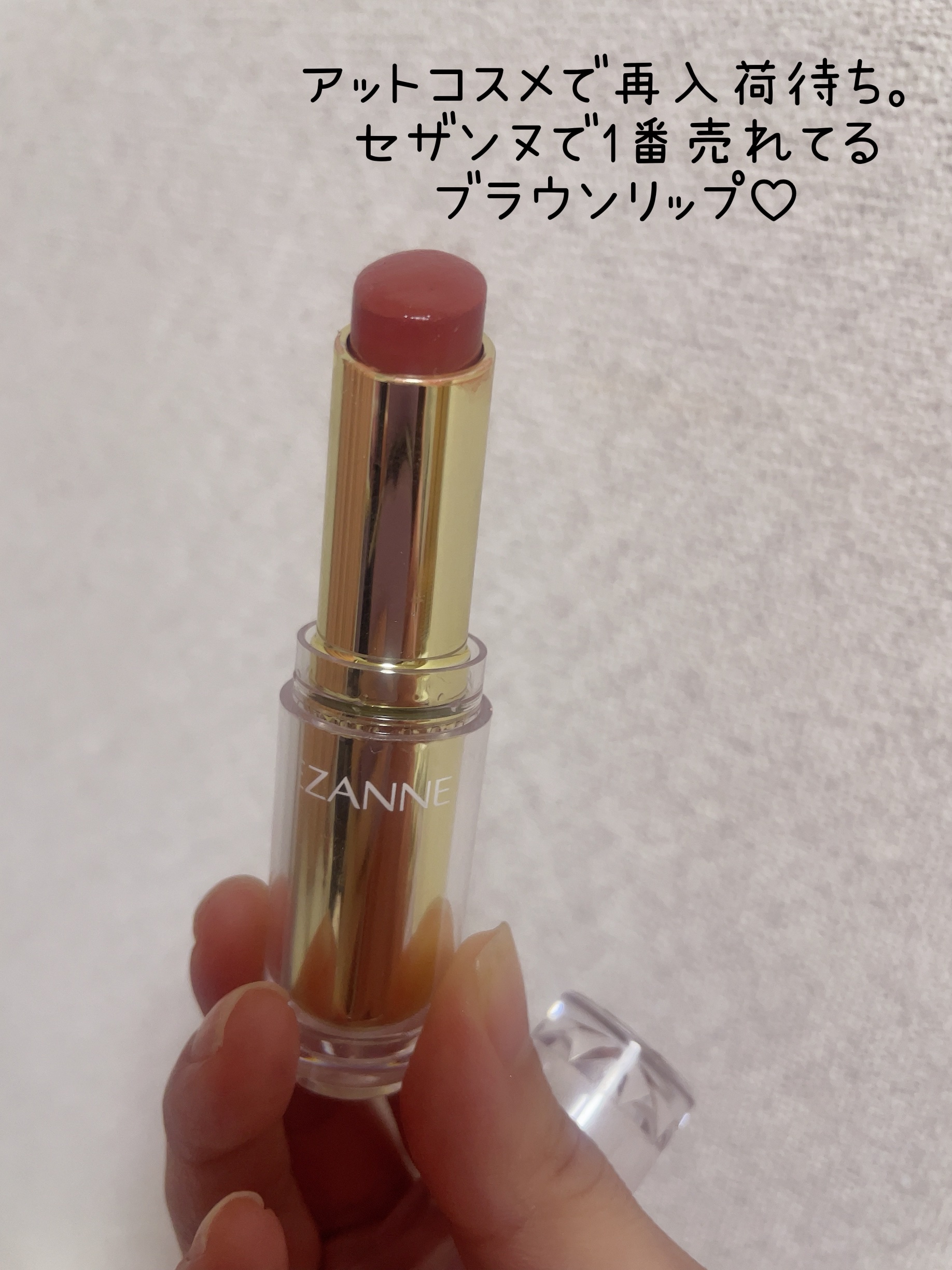 ラスティンググロスリップ 101 ブラウン系/CEZANNE/口紅を使ったクチコミ（1枚目）