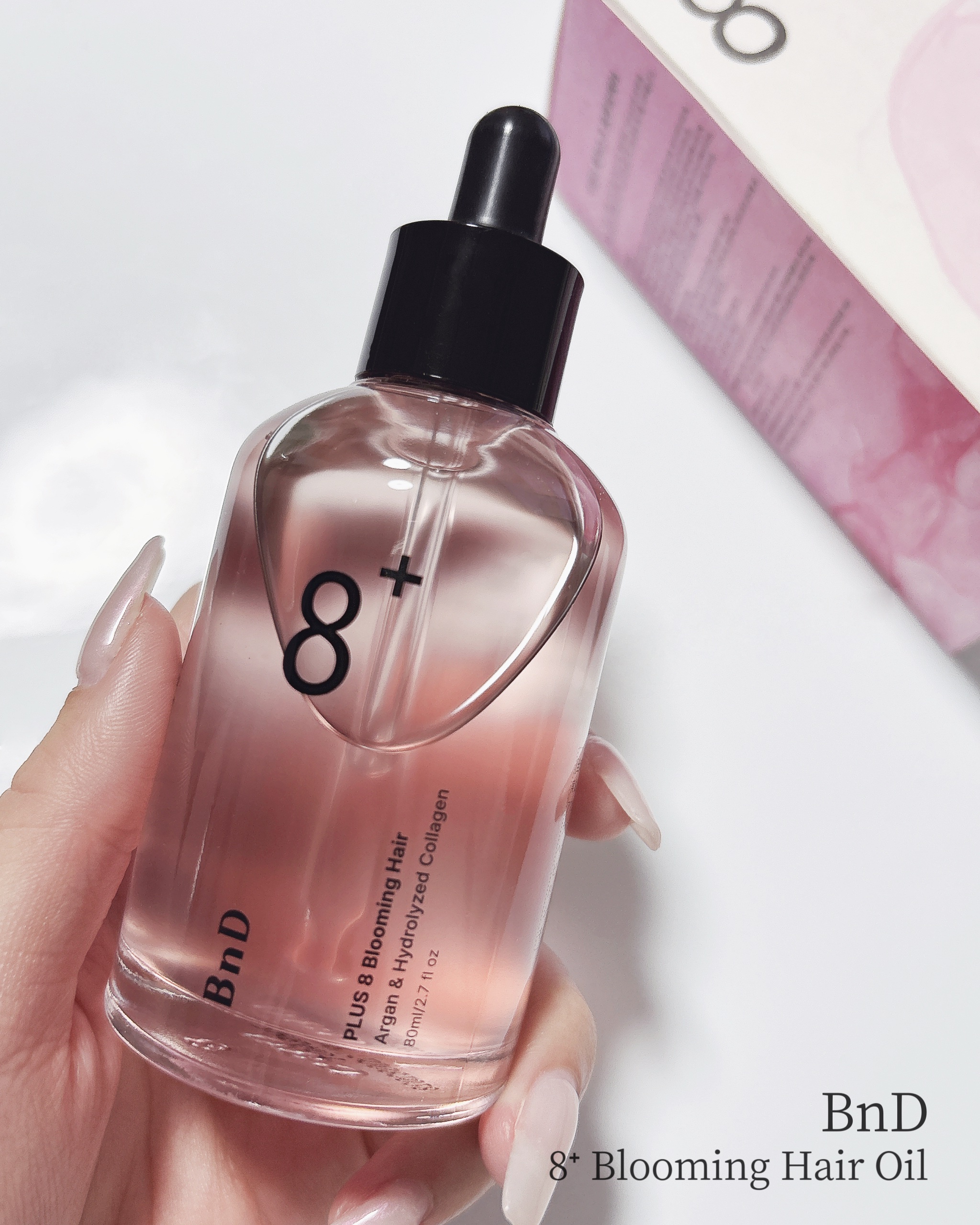 8+ブルーミングヘアオイル　ナチュラルフローラルの香り/BnD/ヘアオイルを使ったクチコミ（1枚目）