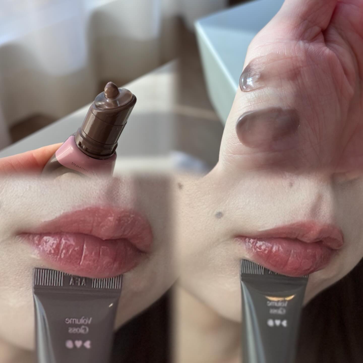 GLOWY TINT BALM/AOU/リップグロスを使ったクチコミ（2枚目）