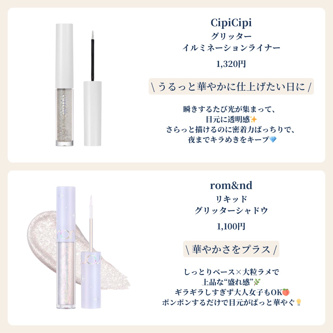 シュガー トゥインクル リキッド グリッター/PERIPERA/グリッターを使ったクチコミ（2枚目）