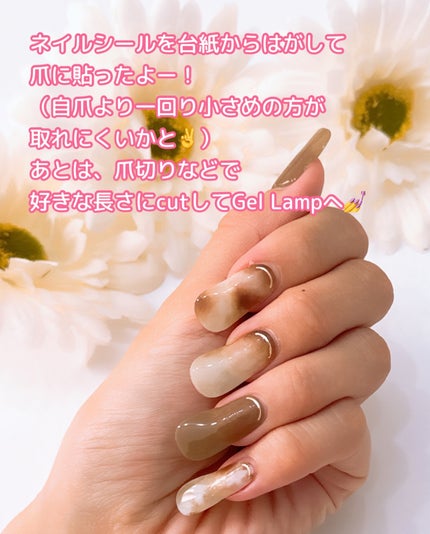 セミキュアジェルネイル(ハンド)/ohora/ネイルシールを使ったクチコミ(6枚目)