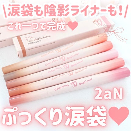 カラープレイデュアルライナー/2aN/スティックアイシャドウを使ったクチコミ(1枚目)