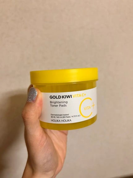 HOLIKA HOLIKA ゴールドキウイ ビタC+ ブライトニング トナーパッドのクチコミ「HOLIKA HOLIKA
ゴールドキウイ ビタC+
ブライトニングトナーパッド
使い切り!.....」(1枚目)