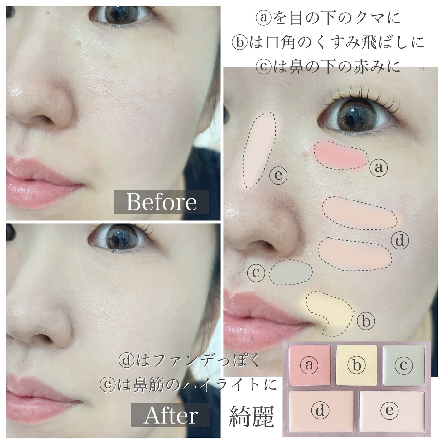 コンシールブレンダーパレット/LUNA/パレットコンシーラーを使ったクチコミ(7枚目)