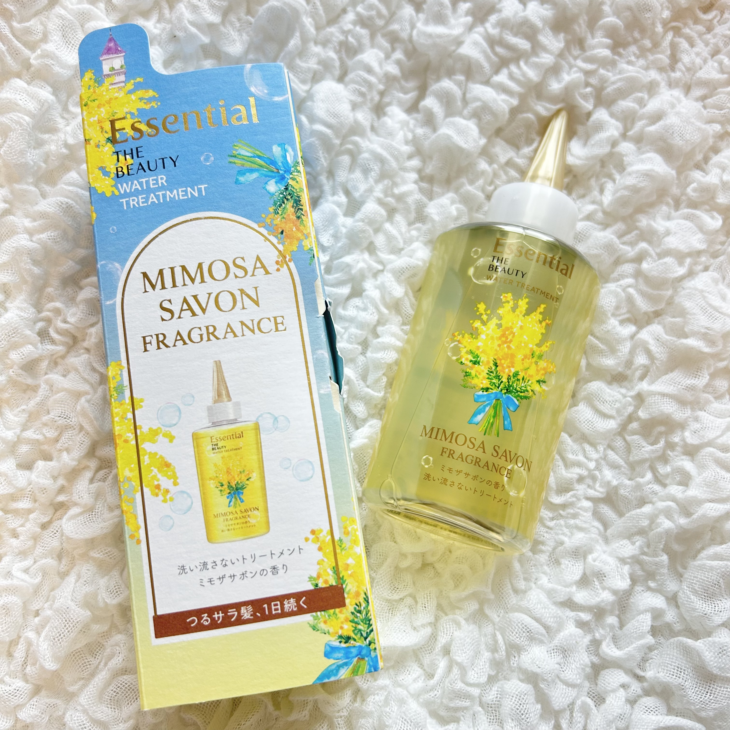 エッセンシャル ザビューティ ウォータートリートメント EXスムース ミモザサボンの香り　/エッセンシャル/洗い流すヘアトリートメントを使ったクチコミ（1枚目）