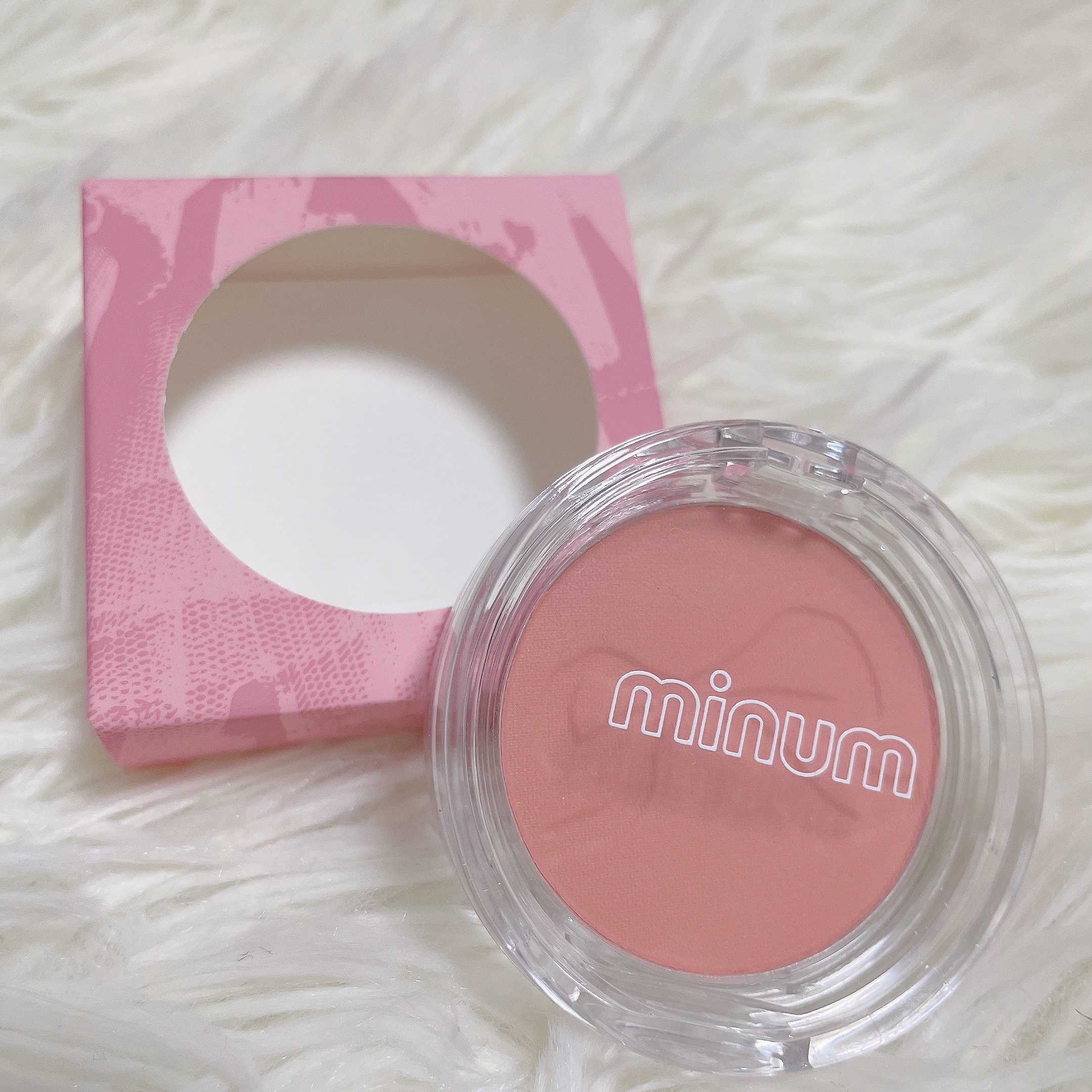 ミニュム リボンパウダーチーク 03 ローズピンク/minum/パウダーチークを使ったクチコミ（1枚目）