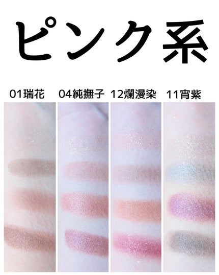 おかめ on LIPS 「シグニチャーカラーアイズ定番今買えるやつ全色スウォッチ+お気に..」(4枚目)