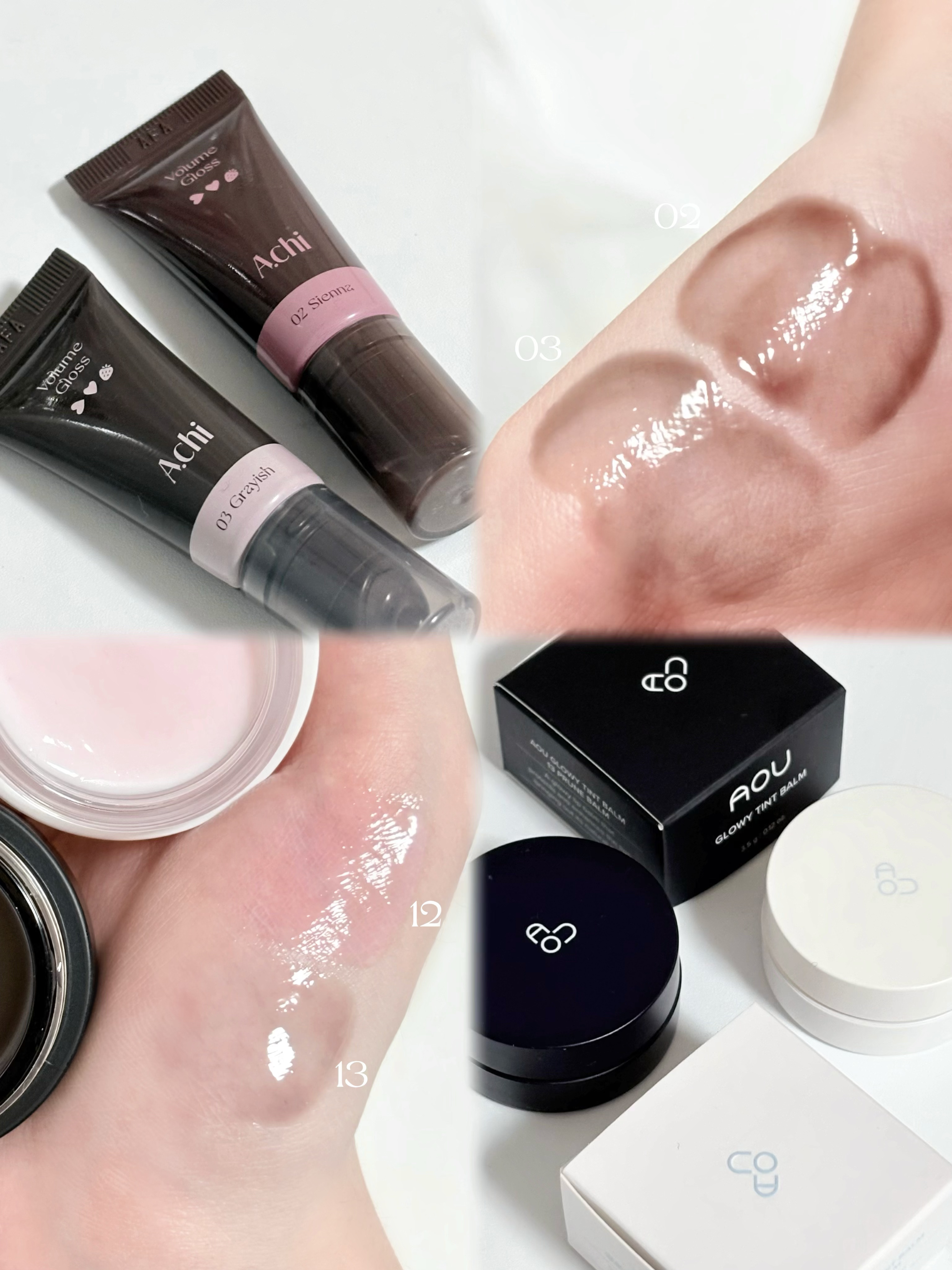 GLOWY TINT BALM/AOU/リップグロスを使ったクチコミ（2枚目）