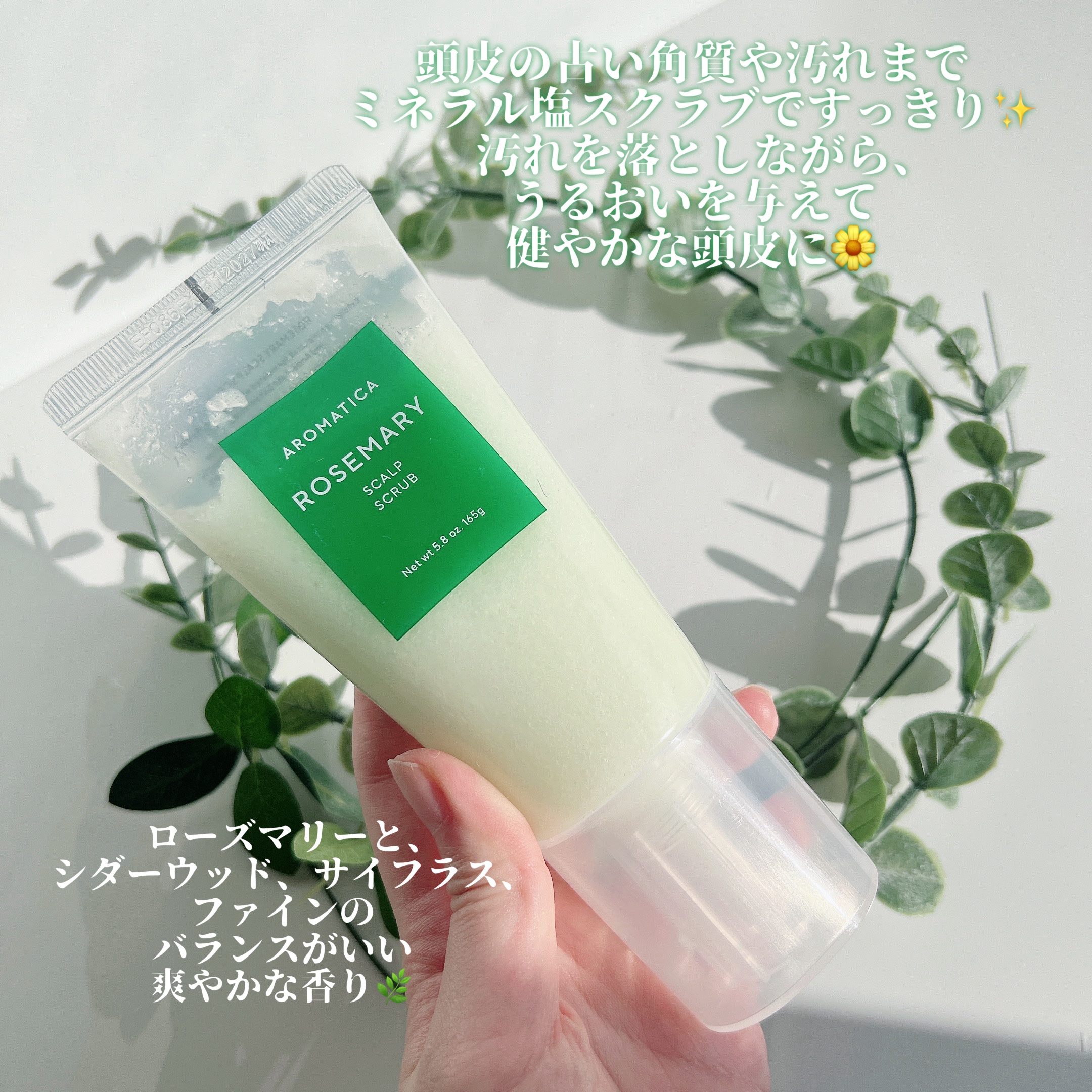 ローズマリー スカルプ スクラブ/AROMATICA/ヘッドスクラブを使ったクチコミ（2枚目）
