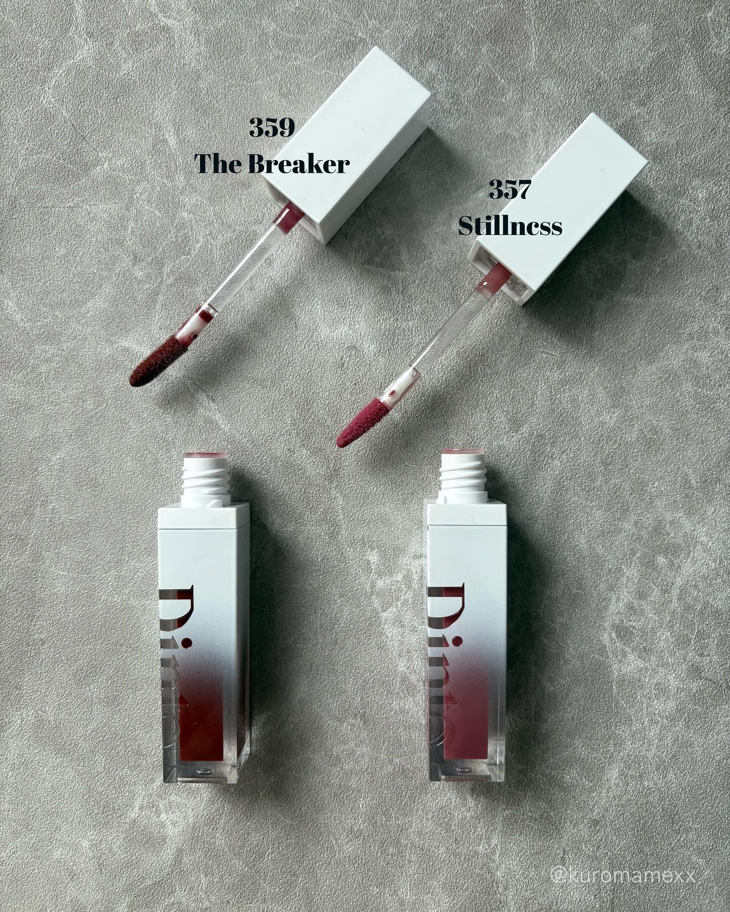 ミラーレスリップオイルグロス 357 Stillness/Dinto/リップグロスを使ったクチコミ（3枚目）