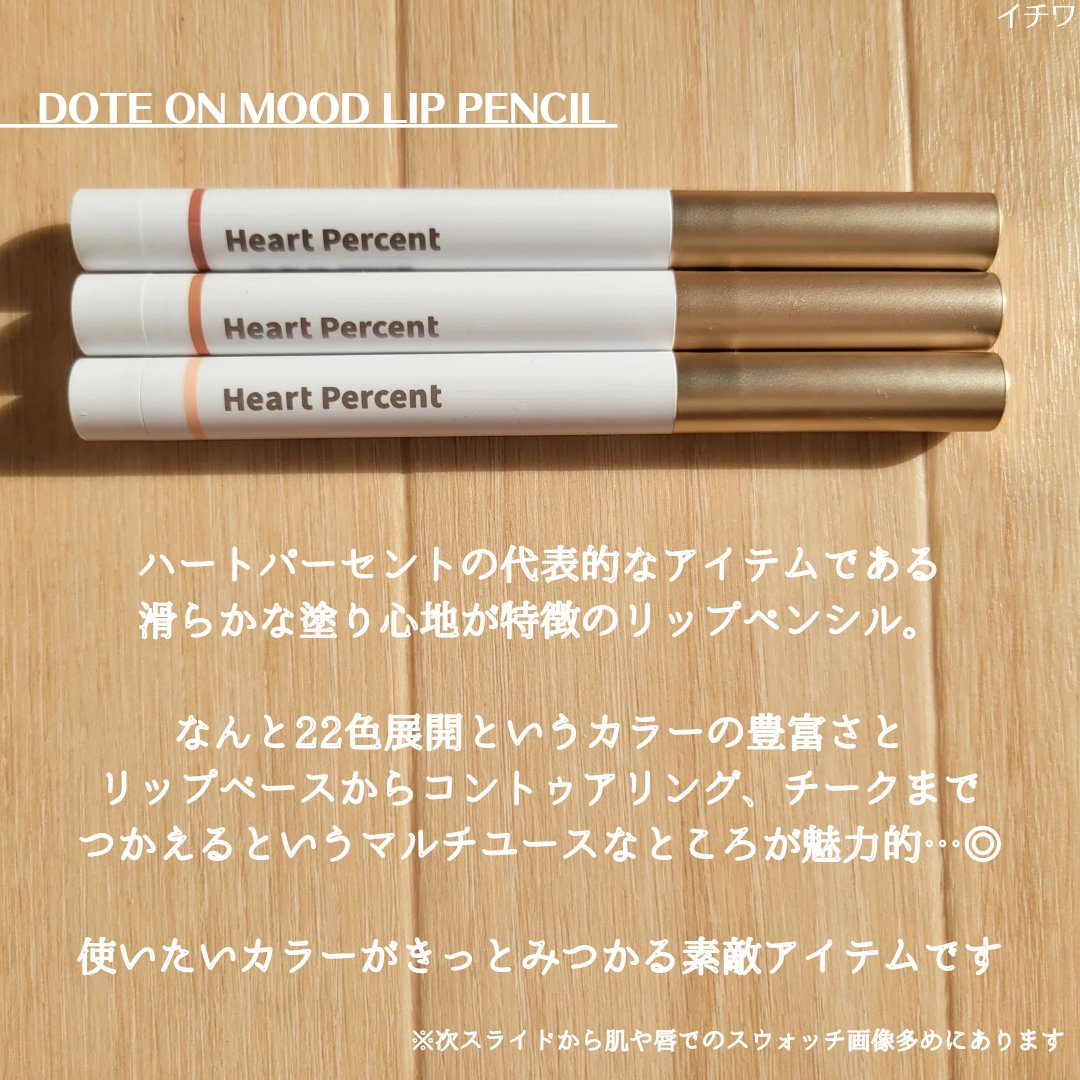 ドットオンムードリップペンシル/Heart Percent/リップライナーを使ったクチコミ（3枚目）