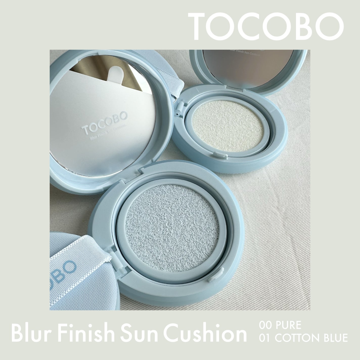 ブラーフィニッシュサンクッション/TOCOBO/日焼け止めパウダーを使ったクチコミ(1枚目)