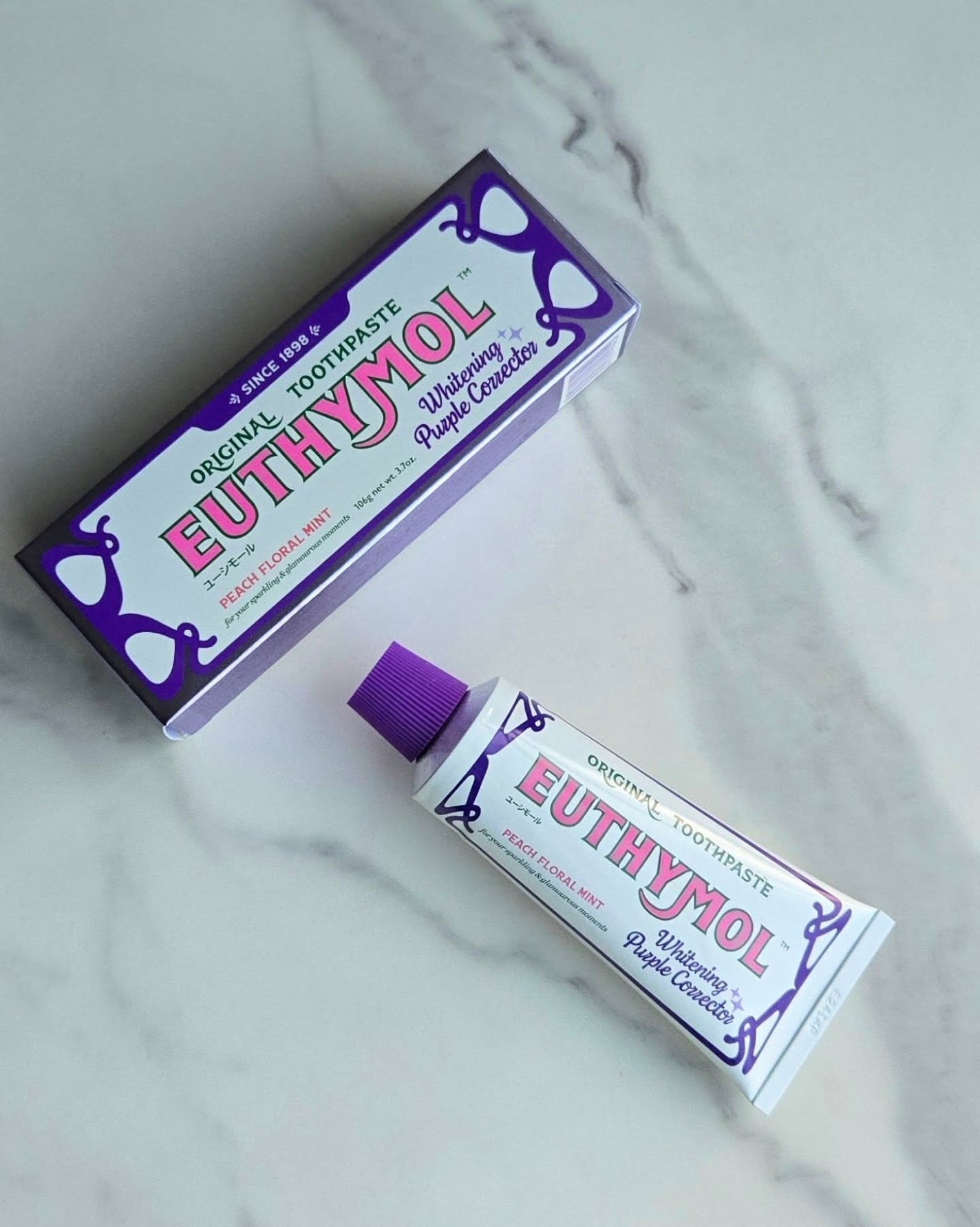 ホワイトパープル歯みがき ピーチフローラルミントの香り/EUTHYMOL/歯磨き粉を使ったクチコミ(1枚目)