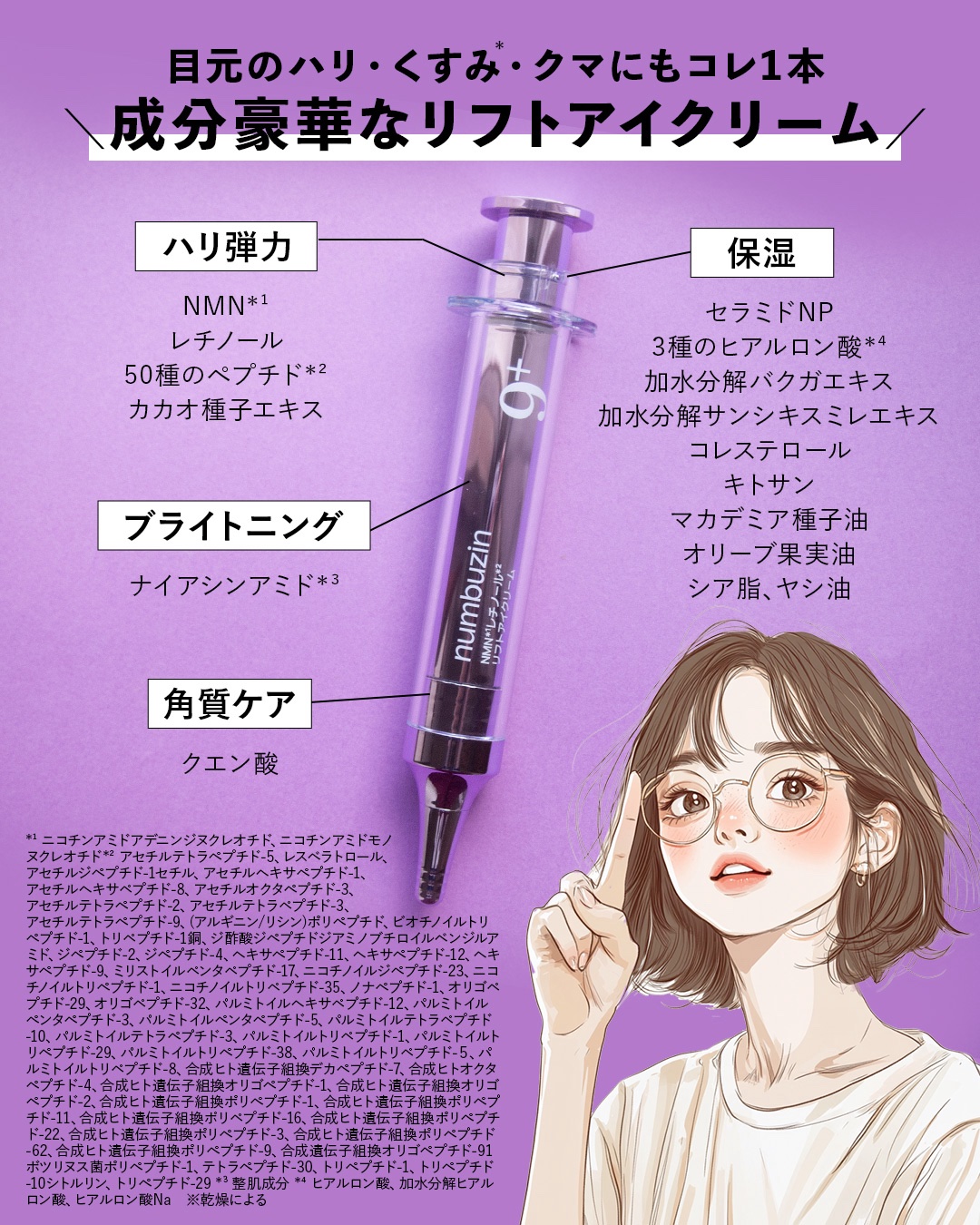 9番 NMNレチノールリフトアイクリーム/numbuzin/アイケア・アイクリームを使ったクチコミ（2枚目）