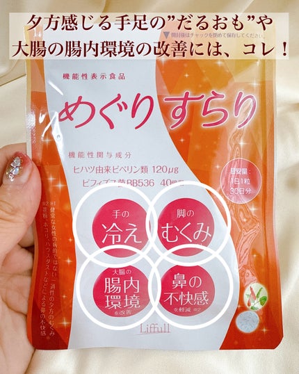 めぐりすらり/河野メリクロン/健康サプリメントを使ったクチコミ(2枚目)