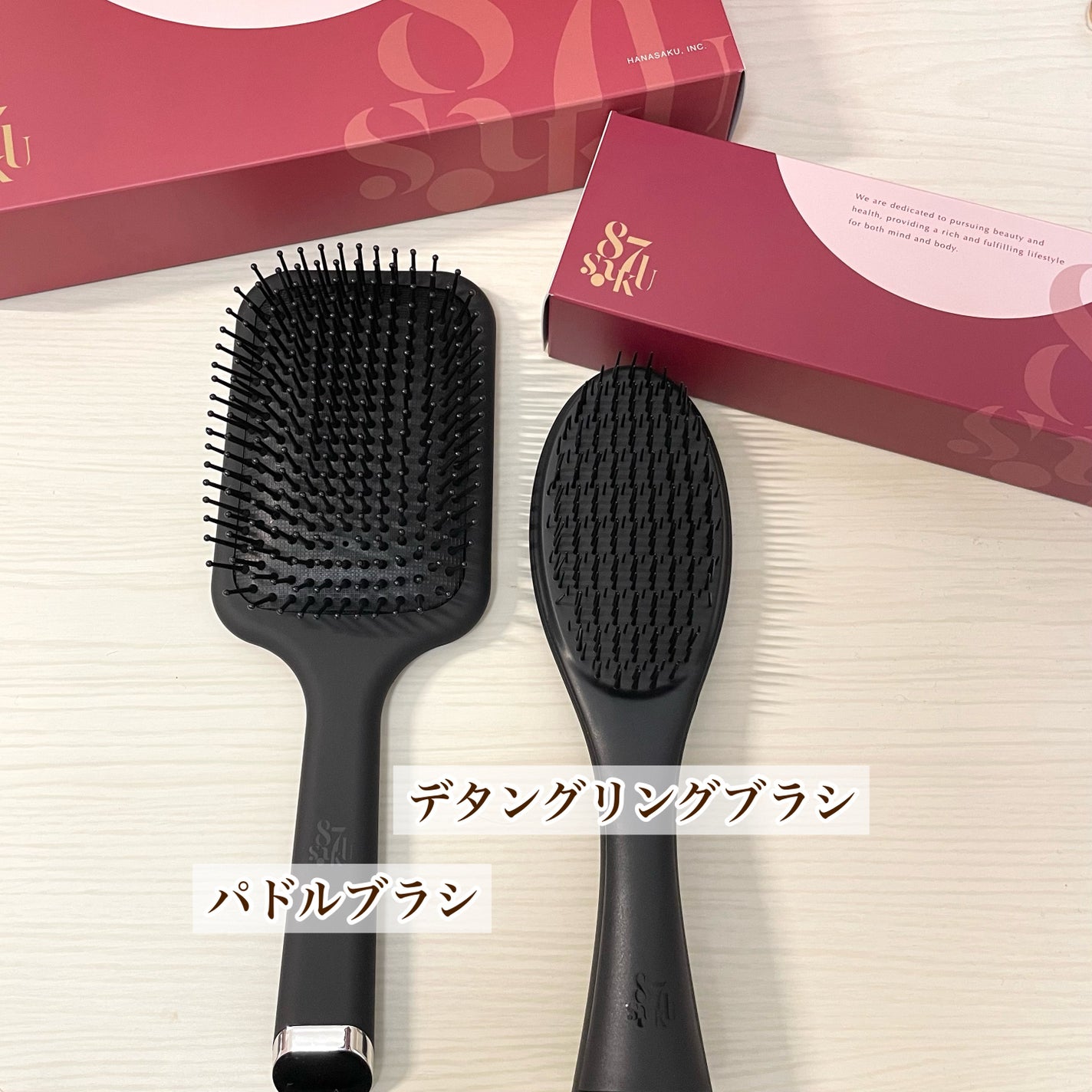 87saku ハナサク デタングリングブラシ/87saku/ヘアブラシを使ったクチコミ(4枚目)