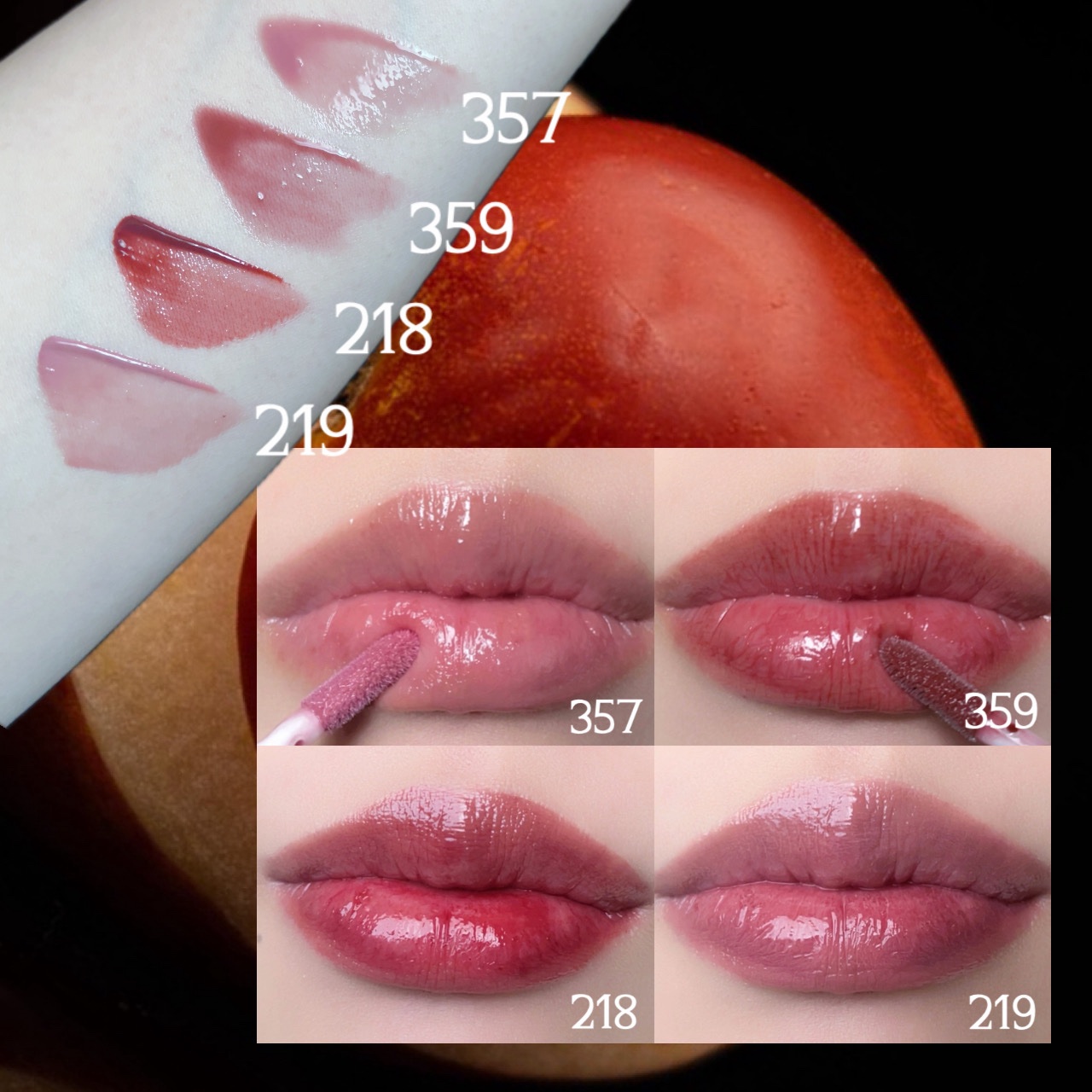 ミラーレスリップオイルグロス 359 The Breaker/Dinto/リップグロスを使ったクチコミ（3枚目）