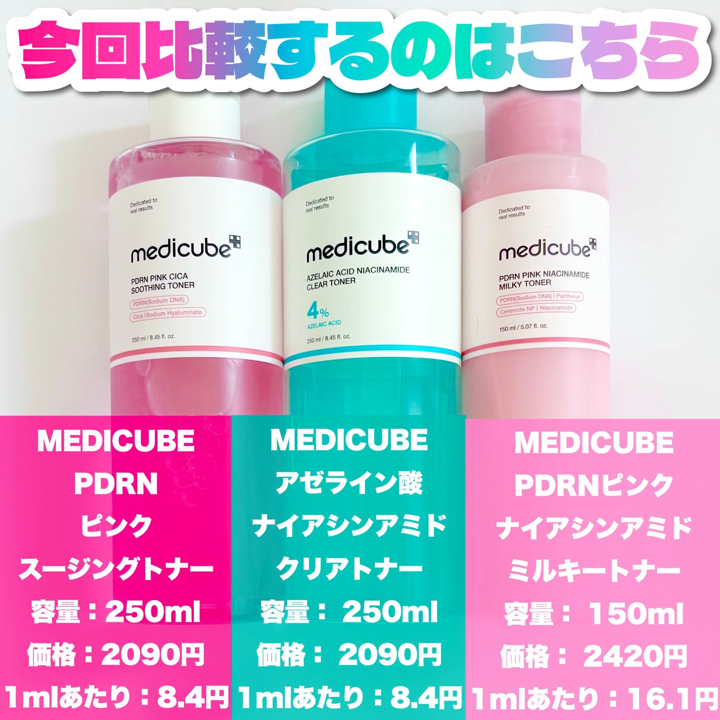 PDRN ピンクスージングトナー/MEDICUBE/化粧水を使ったクチコミ(2枚目)