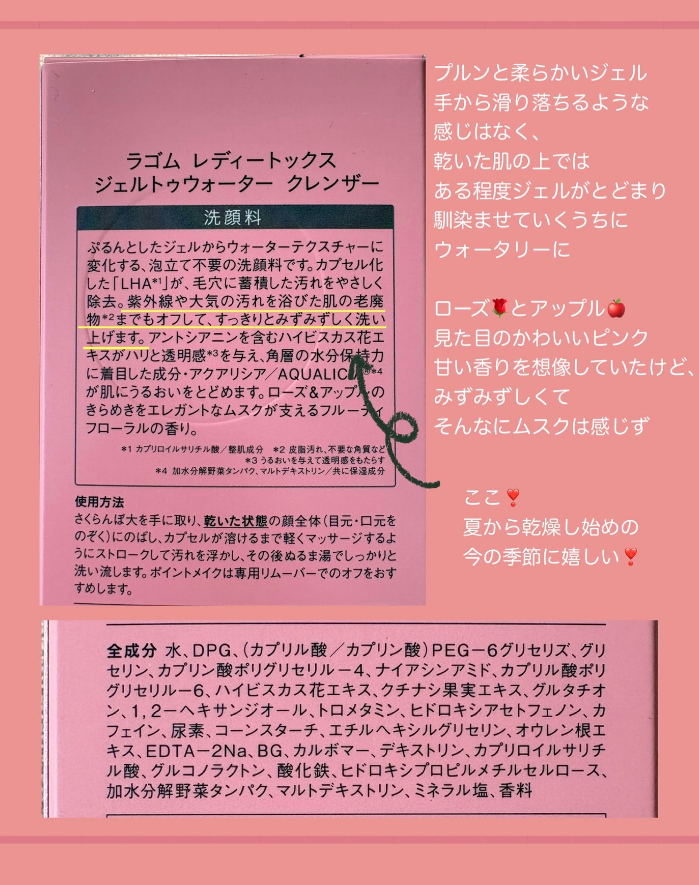 レディートックス ジェルトゥウォーター クレンザー(洗顔料)/LAGOM /洗顔フォームを使ったクチコミ(2枚目)