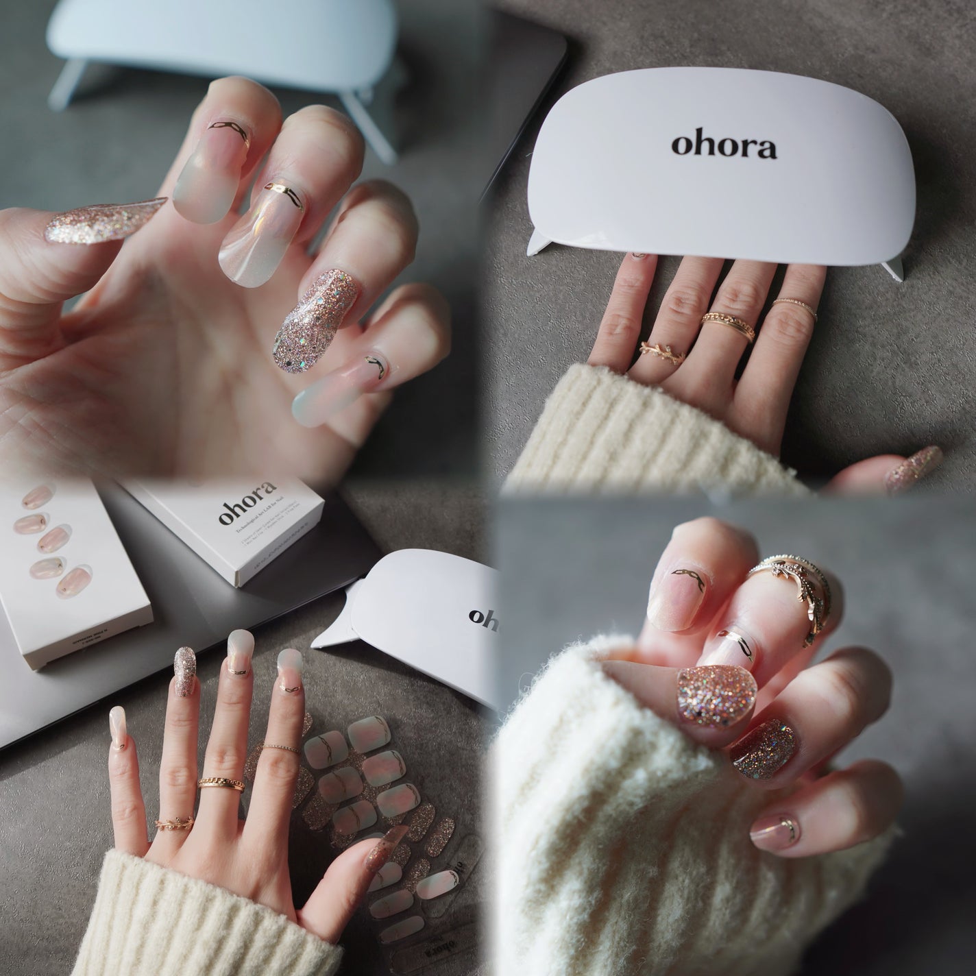 セミキュアジェルネイル(ハンド)/ohora/ネイルシールを使ったクチコミ(1枚目)