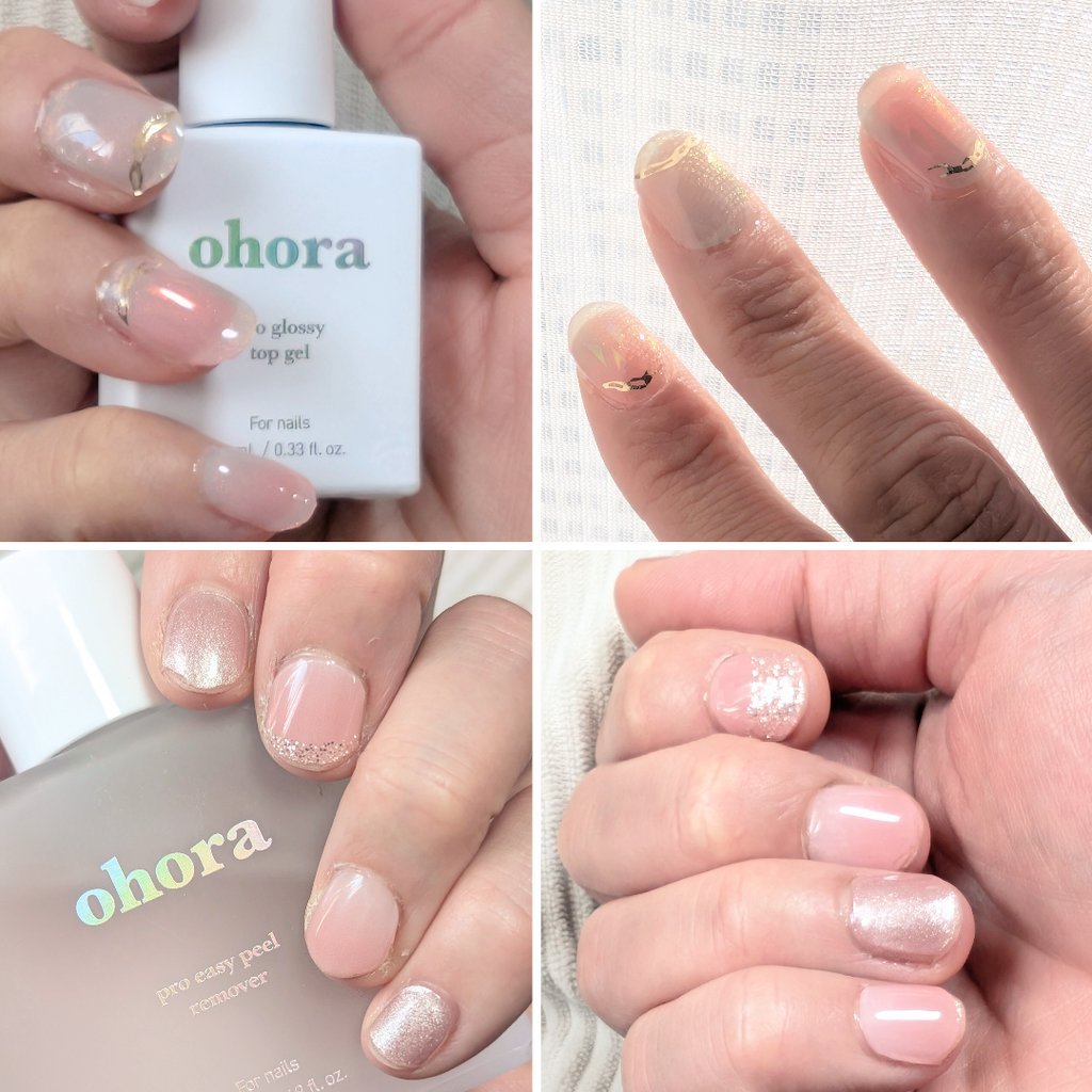 セミキュアジェルネイル（ハンド）/ohora/ネイルシールを使ったクチコミ（3枚目）